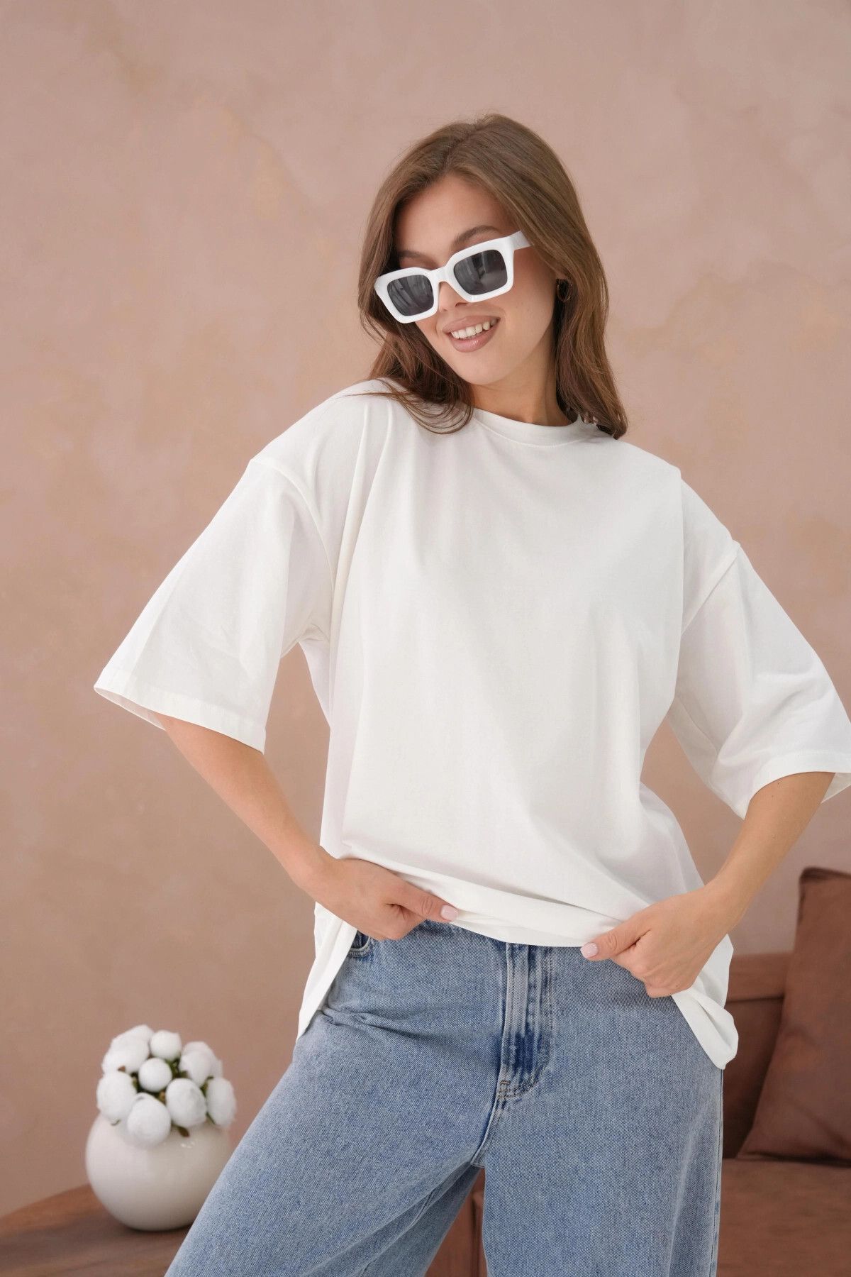 Park Karon Oversize Kısa Kol Basic T-Shirt