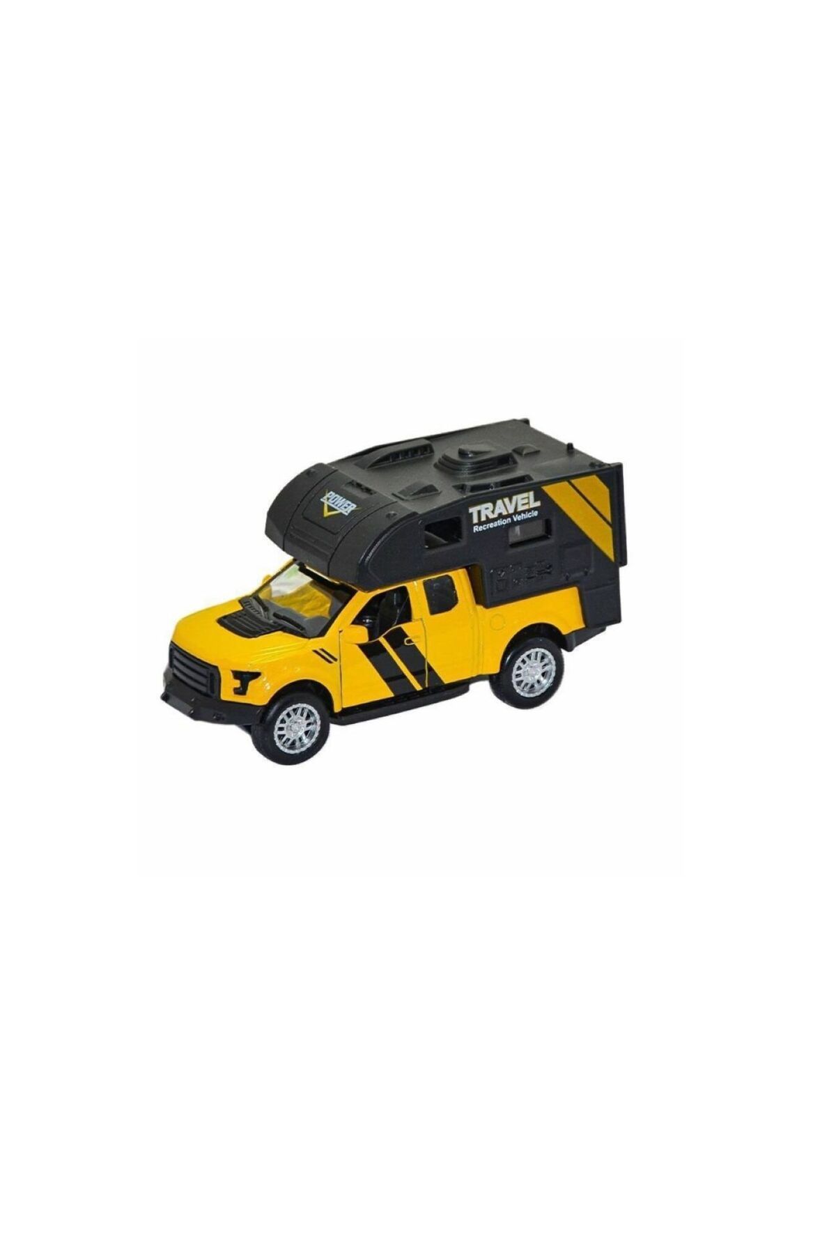 Asya Oyuncak-Metal Pull and Drop 4X4 Campervan with Sound and Light 3 Assorti 13 X 5 X 6 cm 1/34 Scale 3