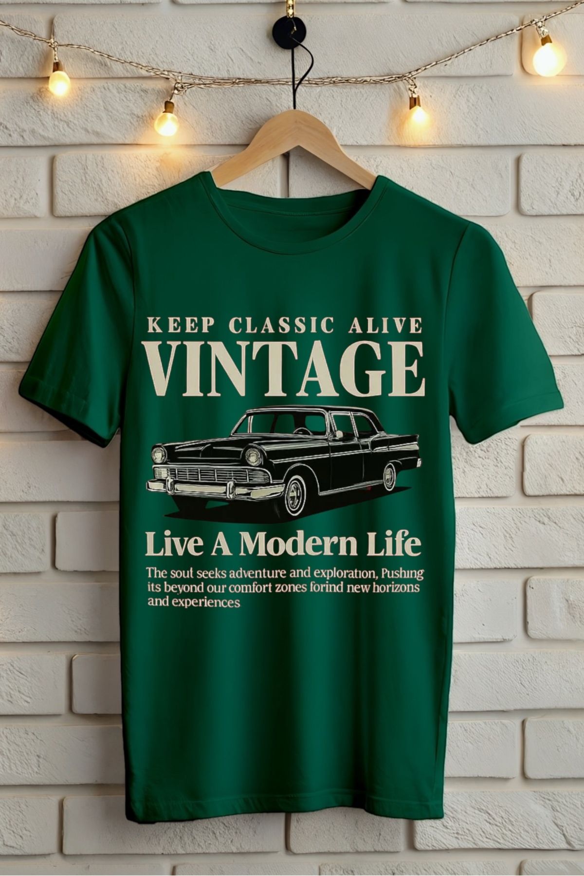 ModaSphere Vintage Baskılı Unisex Oversize Tişört