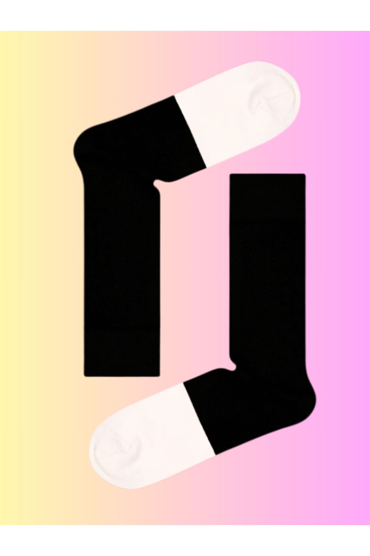 Shuttle Park Özel Seri Socks Renkli Eğlenceli Happy Siyah Beyaz Desenli Rahat Tasarım Tarz Kokulu Dikişsiz Çorap