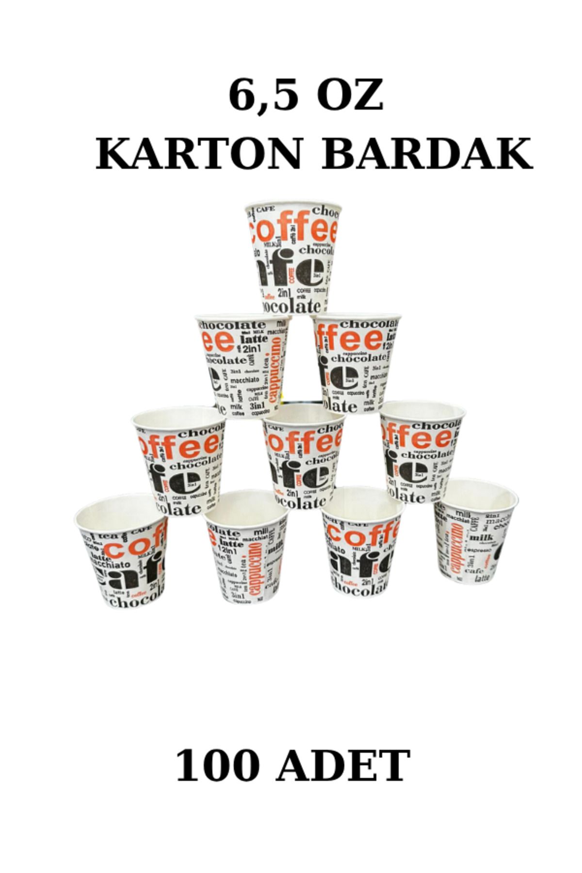 Sezer Pack KARTON BARDAK 6.5 Oz 100 ADET - Tek Kullanımlık | Dayanıklı ve Sızdırmaz