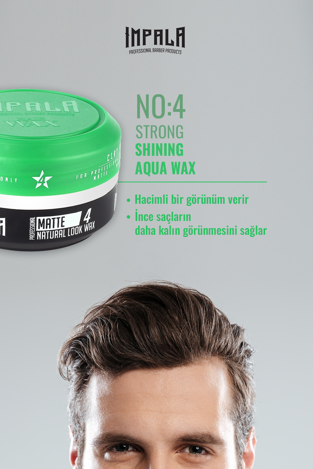 Mat Saç Şekillendirici Wax Normal Tutuş No:4 150 ml — ImpalaWaxNo4 — تصویر 3 از 3