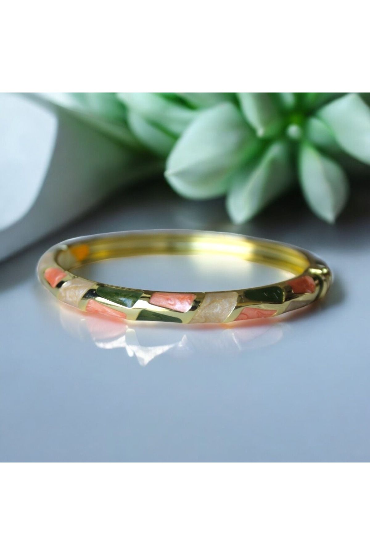 Butik 14k  Kaplama Mineli  bileklik