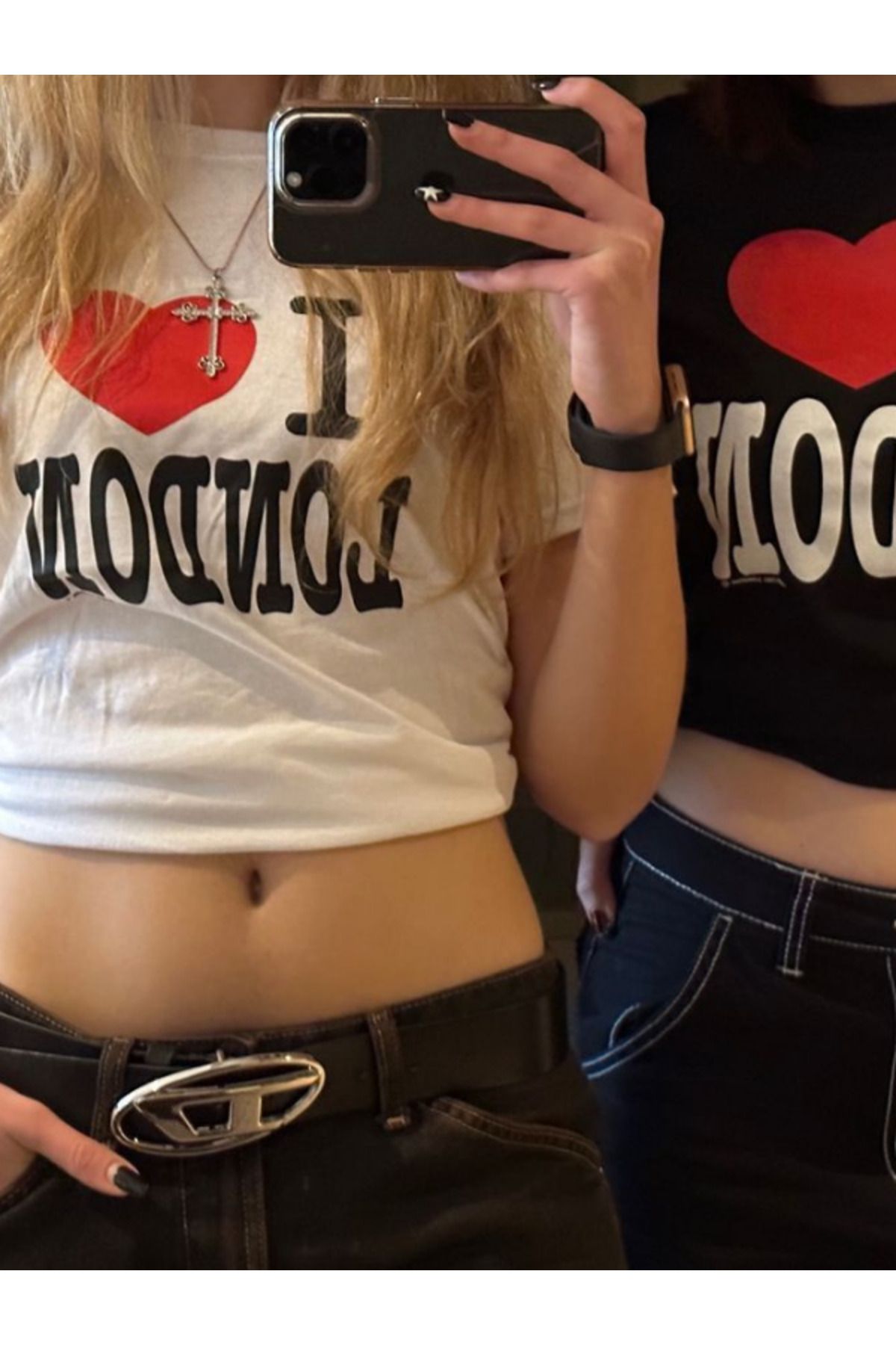 DEEFWEAR DREICH I LOVE LONDON BASKILI BEYAZ CROP