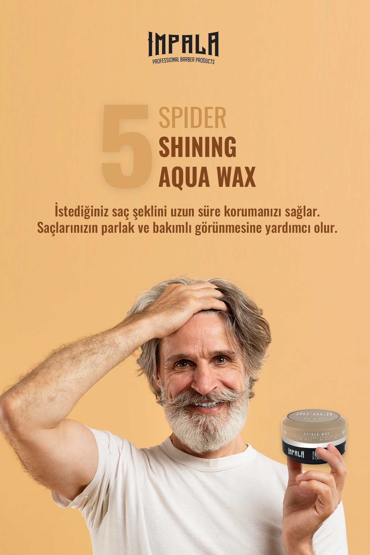 Spider Saç Şekillendirici Wax Normal Tutuş No:5 150ml — ImpalaWaxNo5 — تصویر 2 از 3