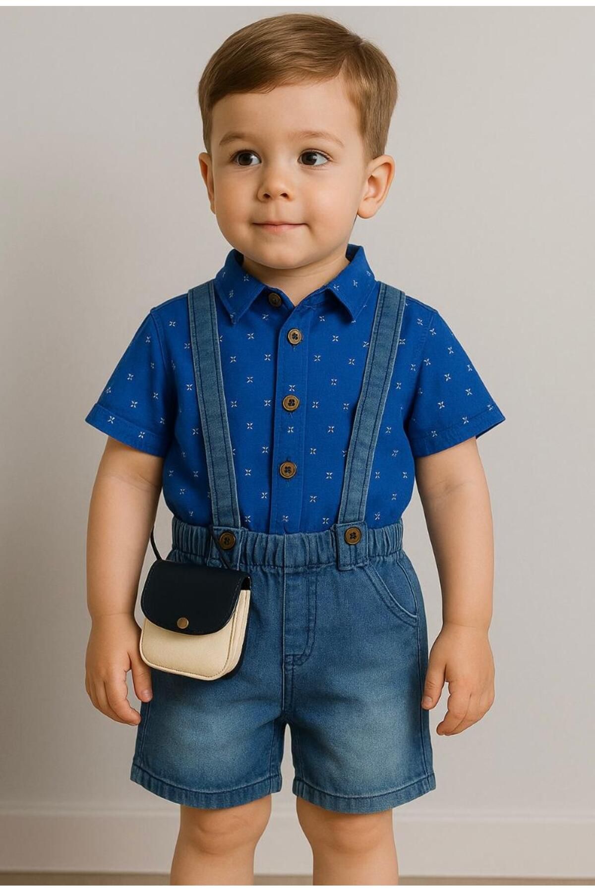 Pepino Baby ERKEK ŞORTLU TULUM TAKIM
