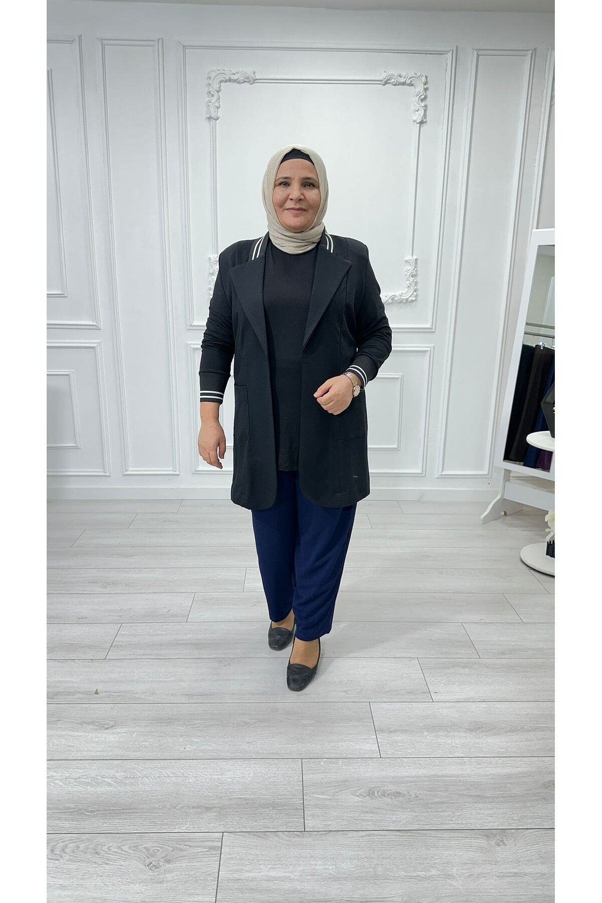 Sevda Kılınç BÜYÜK BEDEN KREP KUMAŞ ŞALVAR PANTOLON
