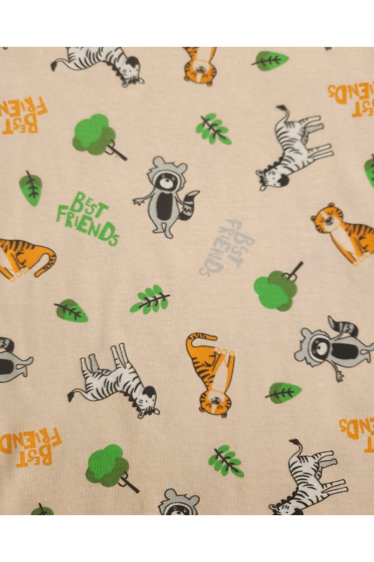 çamaşır bahçesi kendinize iyi bakın Kısa Kollu Desenli Çocuk Pijama Takım #baskılıçocukpijamatakım #kaplandesenlipijama #çamaşırbahçesi fotoğrafı 6 (önizleme)