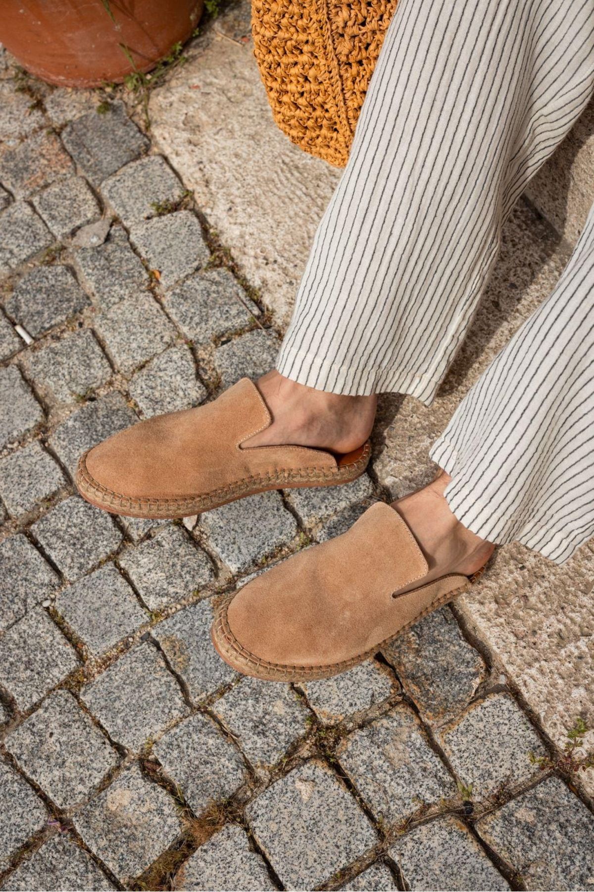 town walker Erkek Yazlık Hakiki Deri klasik Terlik