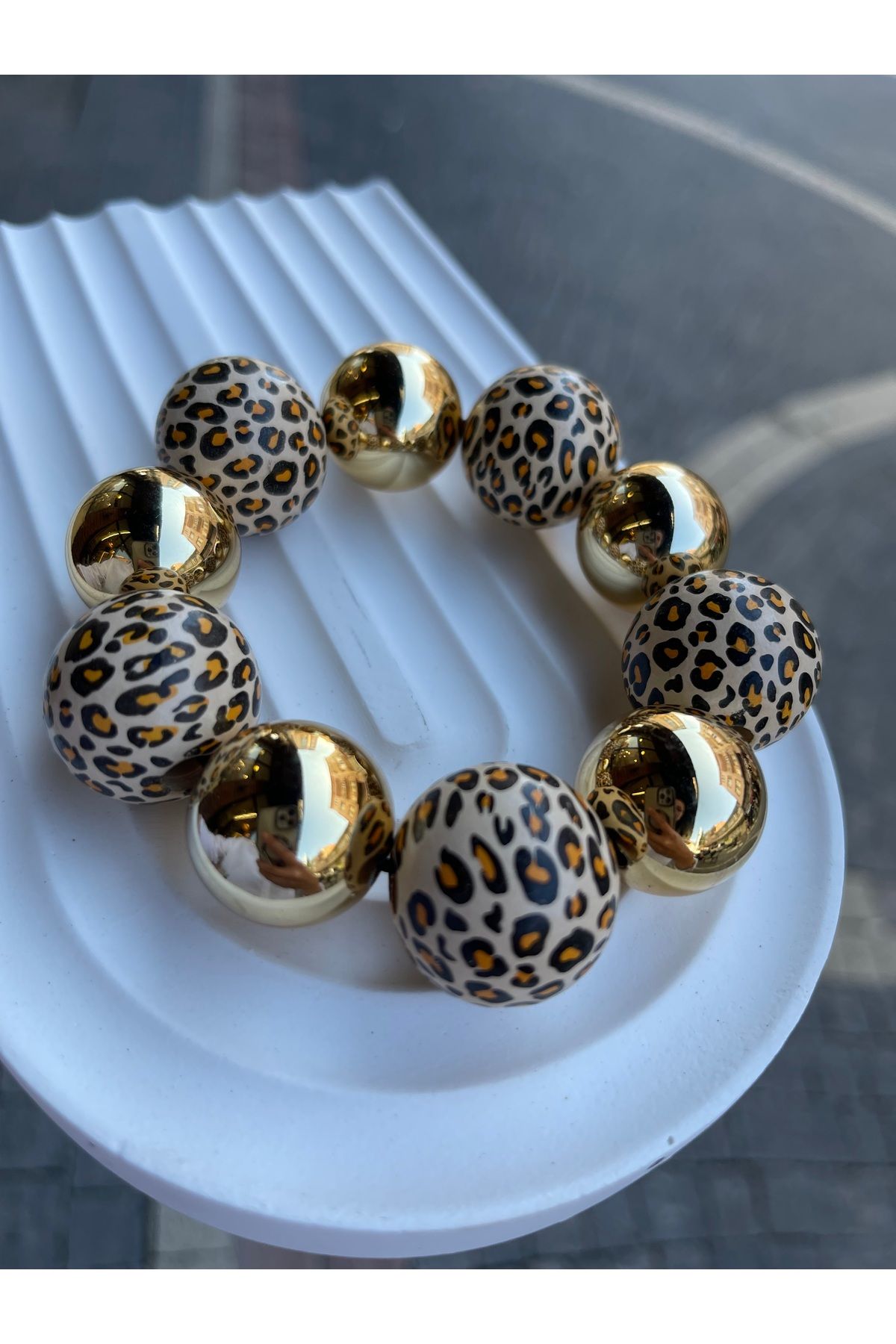Hcollectıonnnn XL Leopar Şık Bileklik