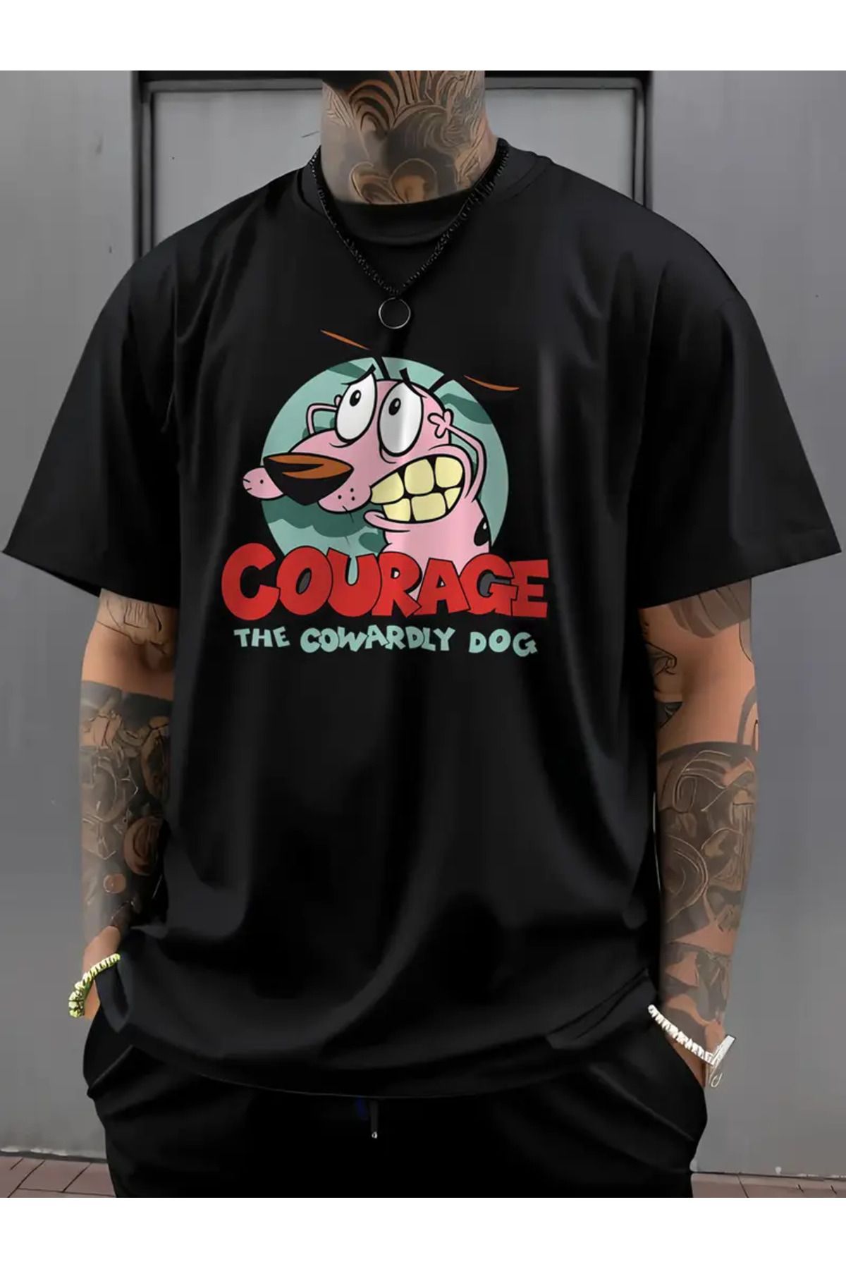 AEMİ Unisex Baskılı Oversize Bisiklet Yaka T-shirt