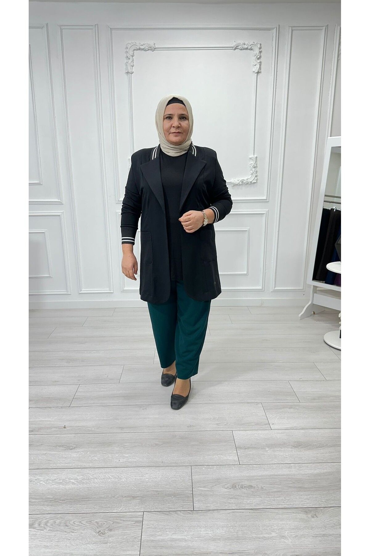 Sevda Kılınç BÜYÜK BEDEN KREP KUMAŞ ŞALVAR PANTOLON