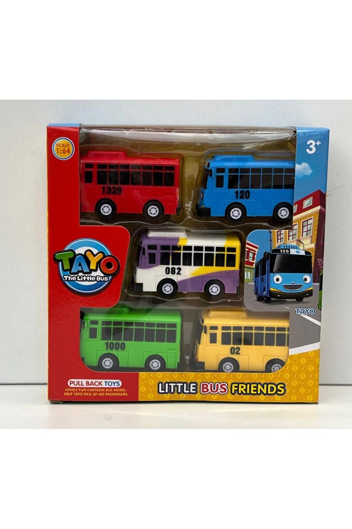 egemen oyuncak Tayo Otobüs 5li Set Oyuncak Mini Figür Otobüsler Çek Bırak Özellikli