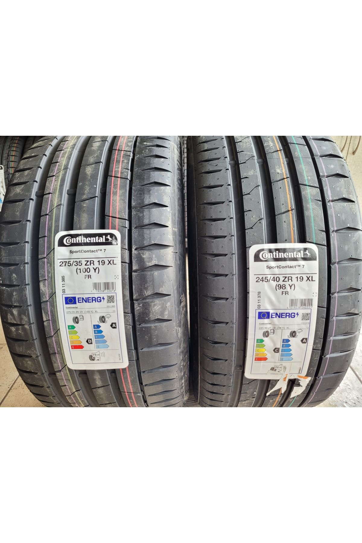 Continental 275/35R19 - 245/40R19 Sport Contact7 Set Olarak (4 ADET) (RFT DEĞİLDİR) 50/2024 - 2025 Üretim*