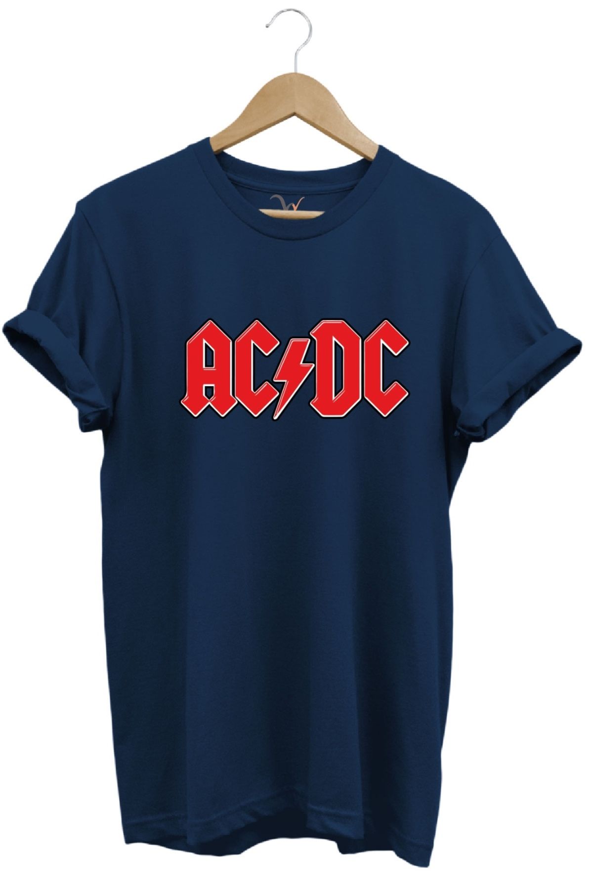 onsrawear Rock Müzik Grubu ACDC Baskılı Minimal Şık Tasarım T-shirt Özgün Tasarım %100 Pamuk