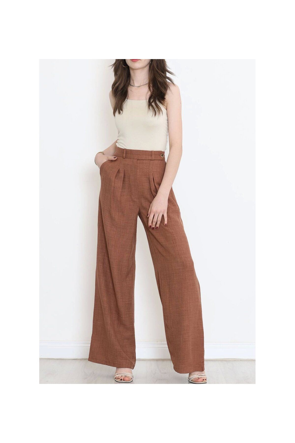 MODA Oversize Keten Pantolon