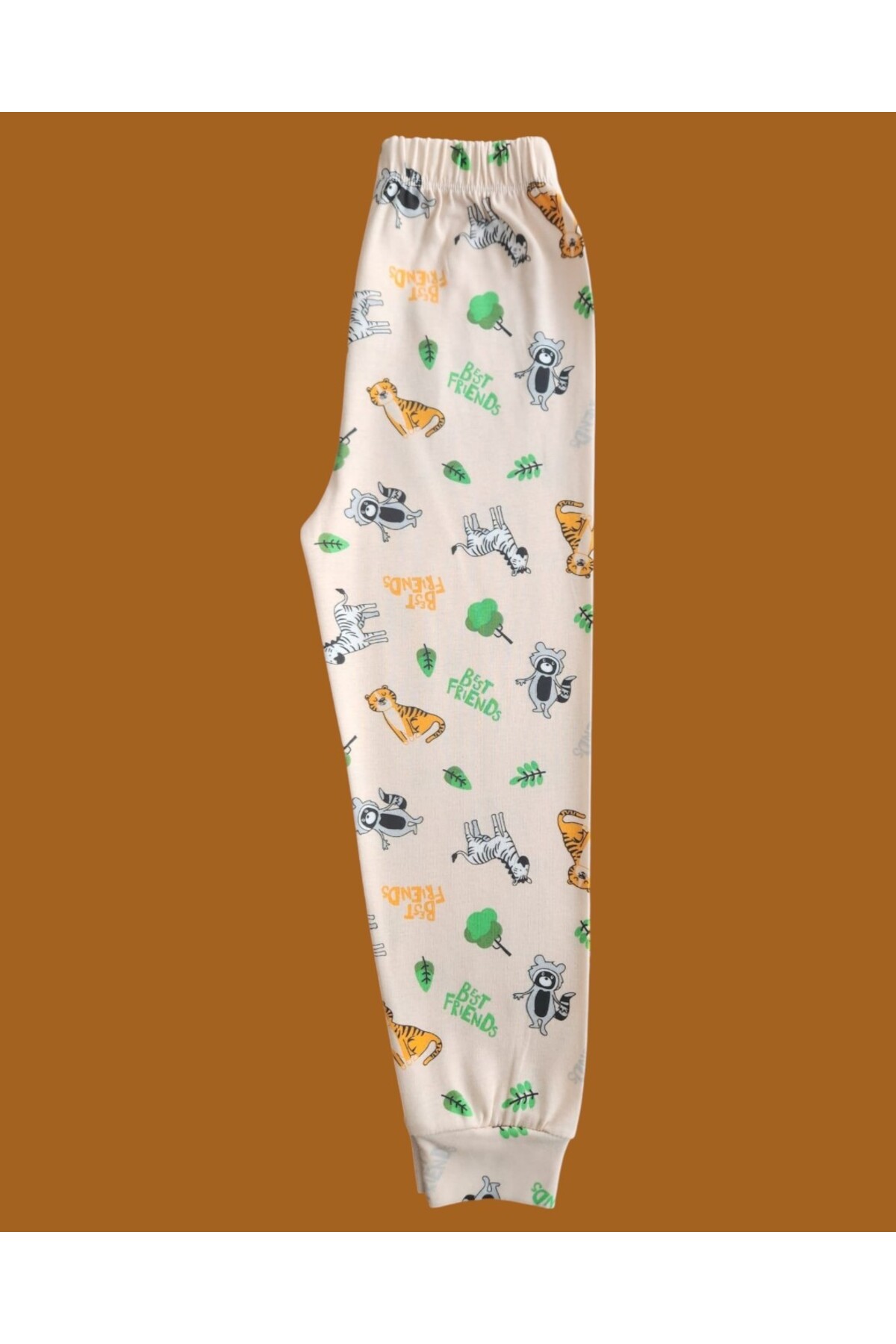 çamaşır bahçesi kendinize iyi bakın Kısa Kollu Desenli Çocuk Pijama Takım #baskılıçocukpijamatakım #kaplandesenlipijama #çamaşırbahçesi fotoğrafı 4 (önizleme)