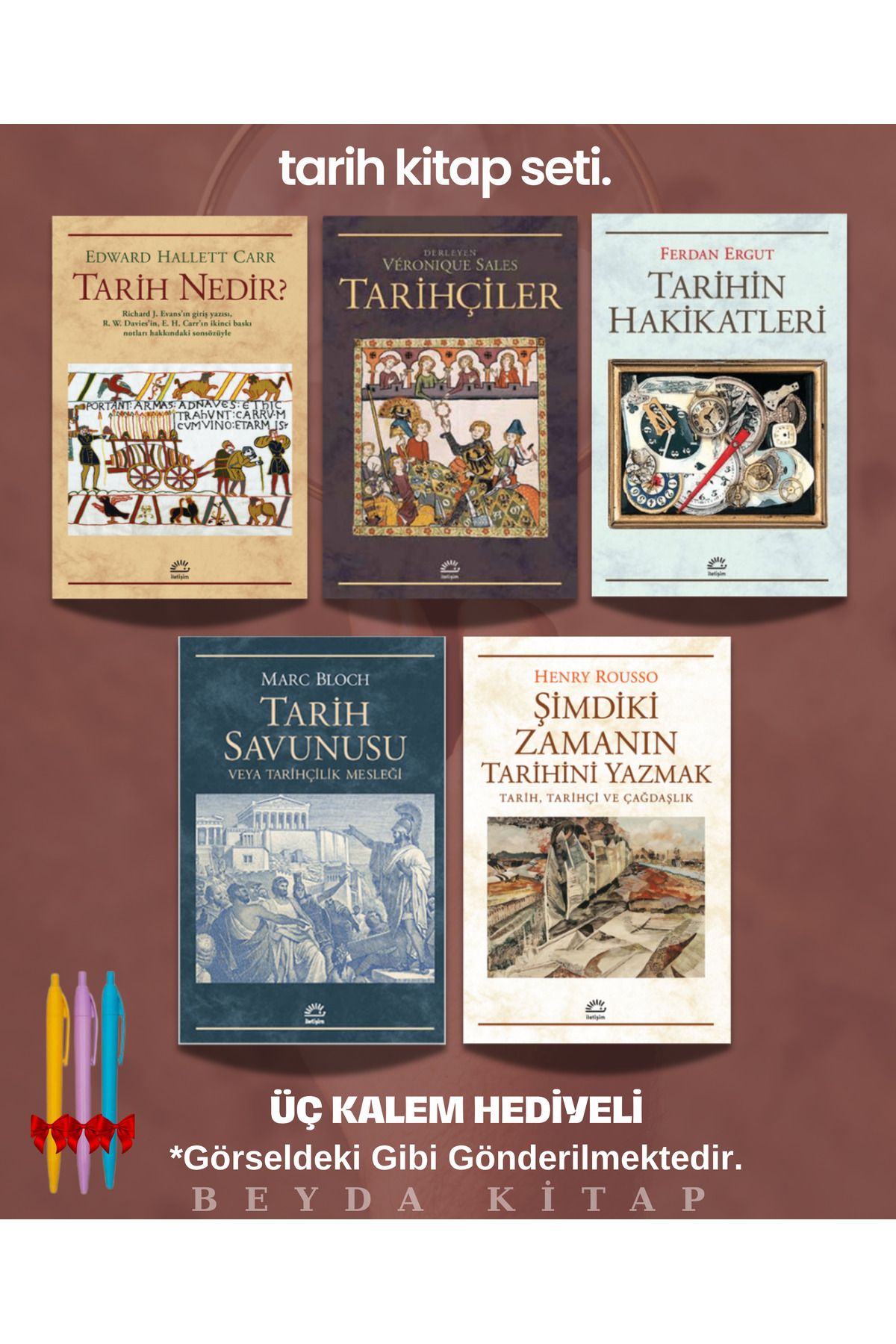 İletişim Yayınları Tarih Kılavuz Seti (5 Kitap) Tarih Nedir, Tarihçiler, Tarihin Hakikatleri, 1GZTB - TRİLTSYV