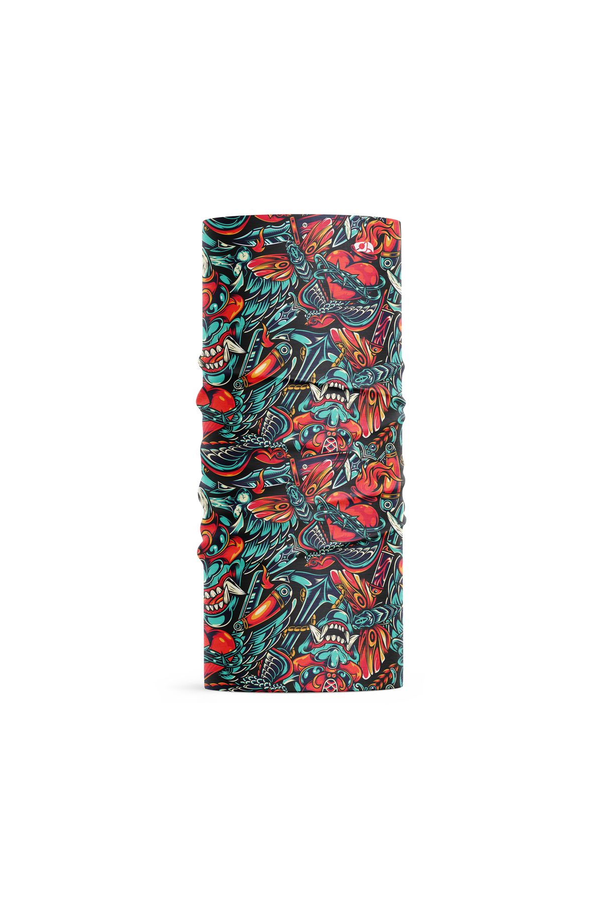 FG KONNİCHİWA SANATSAL GEOMETRİK ALEVLİ DESENLİ Bandana Outdoor Boyunluk Motosiklet Kadın Erkek buff Bandana