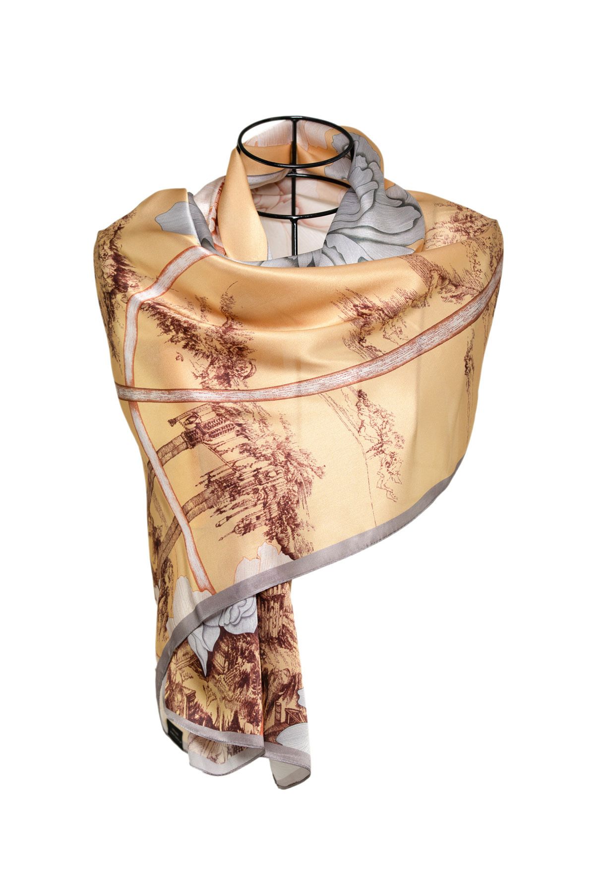 CASHMERE AND SİLK MAWLANA (53X173) SAF İPEK ŞAL