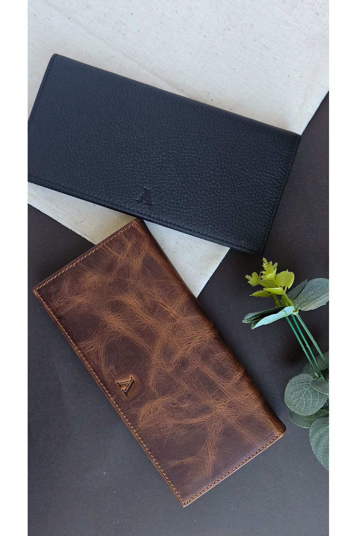 Butik AYDIN DERİ LUXURY Hakiki Deri Taba Cüzdan - Unisex Günlük& Hediye