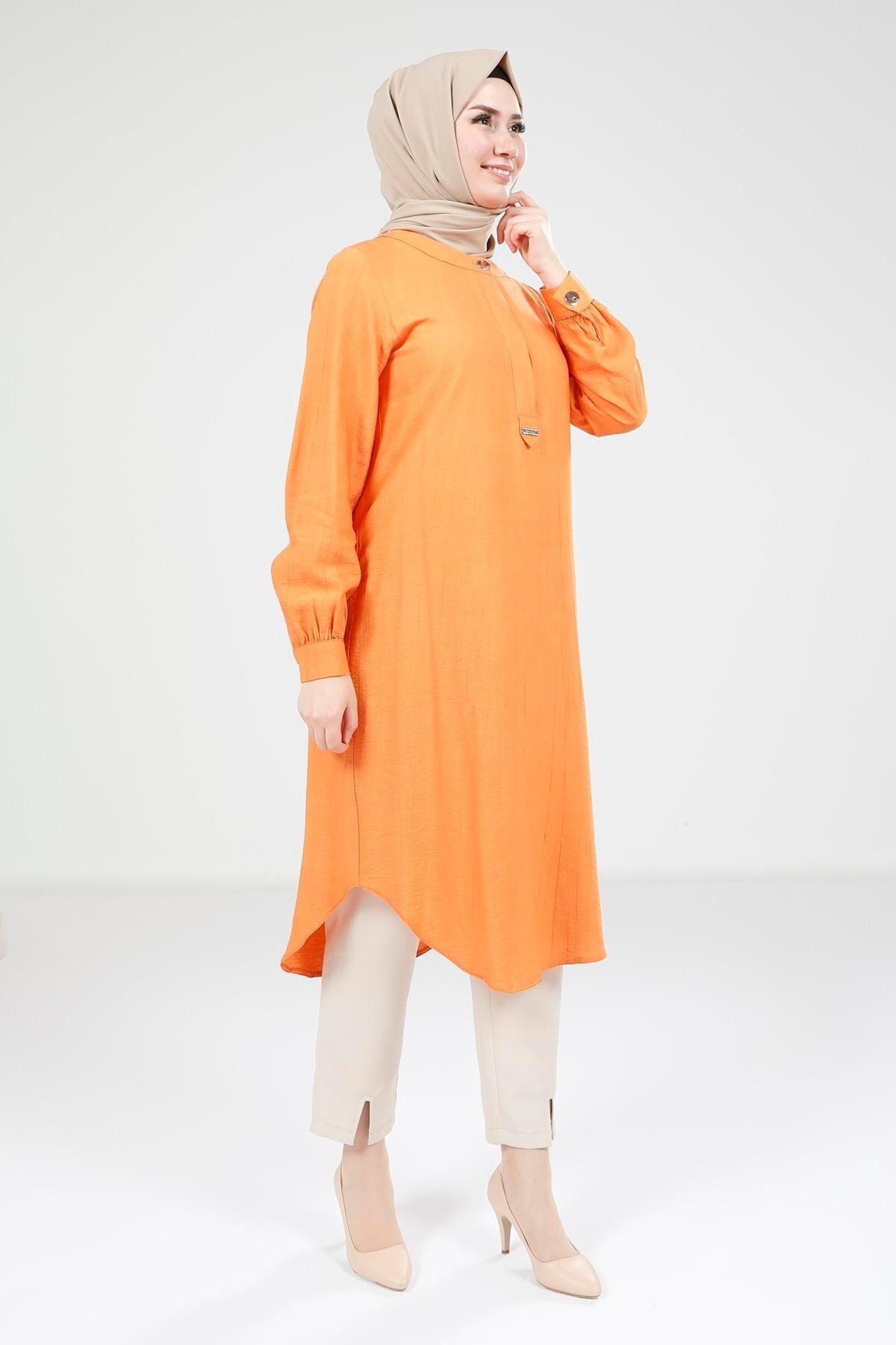 تونیک پوشیده زنانه TUNIC ORANGE 9333 اورجینال Beyza