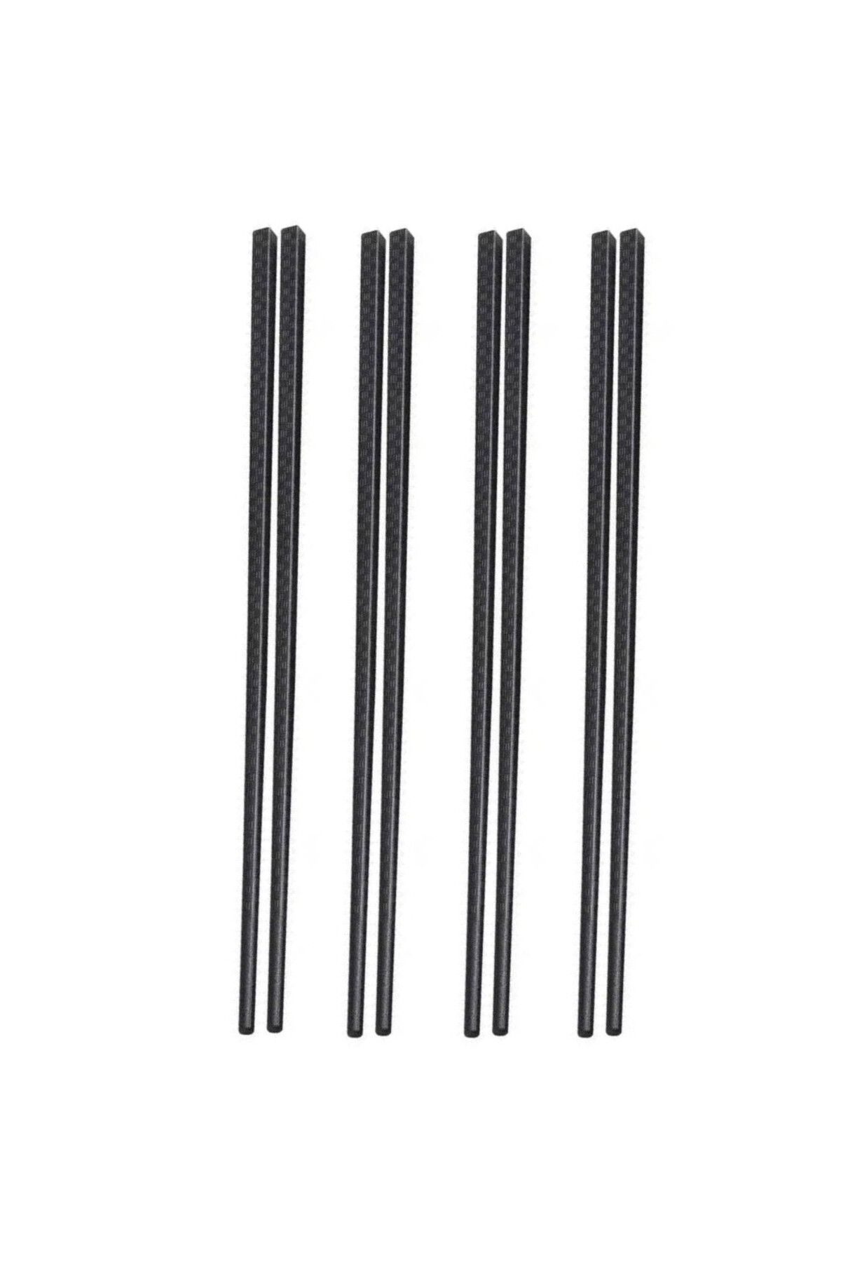 PUFO Set De 4 Perechi De Bețișoare Sushi Pufo Premium Din Fibră De Sticlă, 24 Cm, Negre - One Size