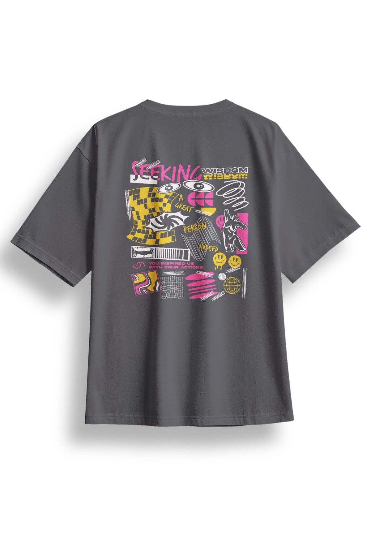 LUMARTA Oversize Seeking Baskılı Tshirt