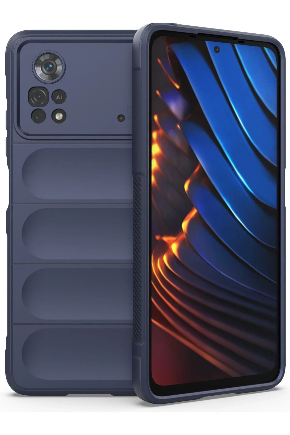 NewFace Xiaomi Poco X4 Pro 5G Uyumlu  Kılıf Optimum Silikon - Lacivert