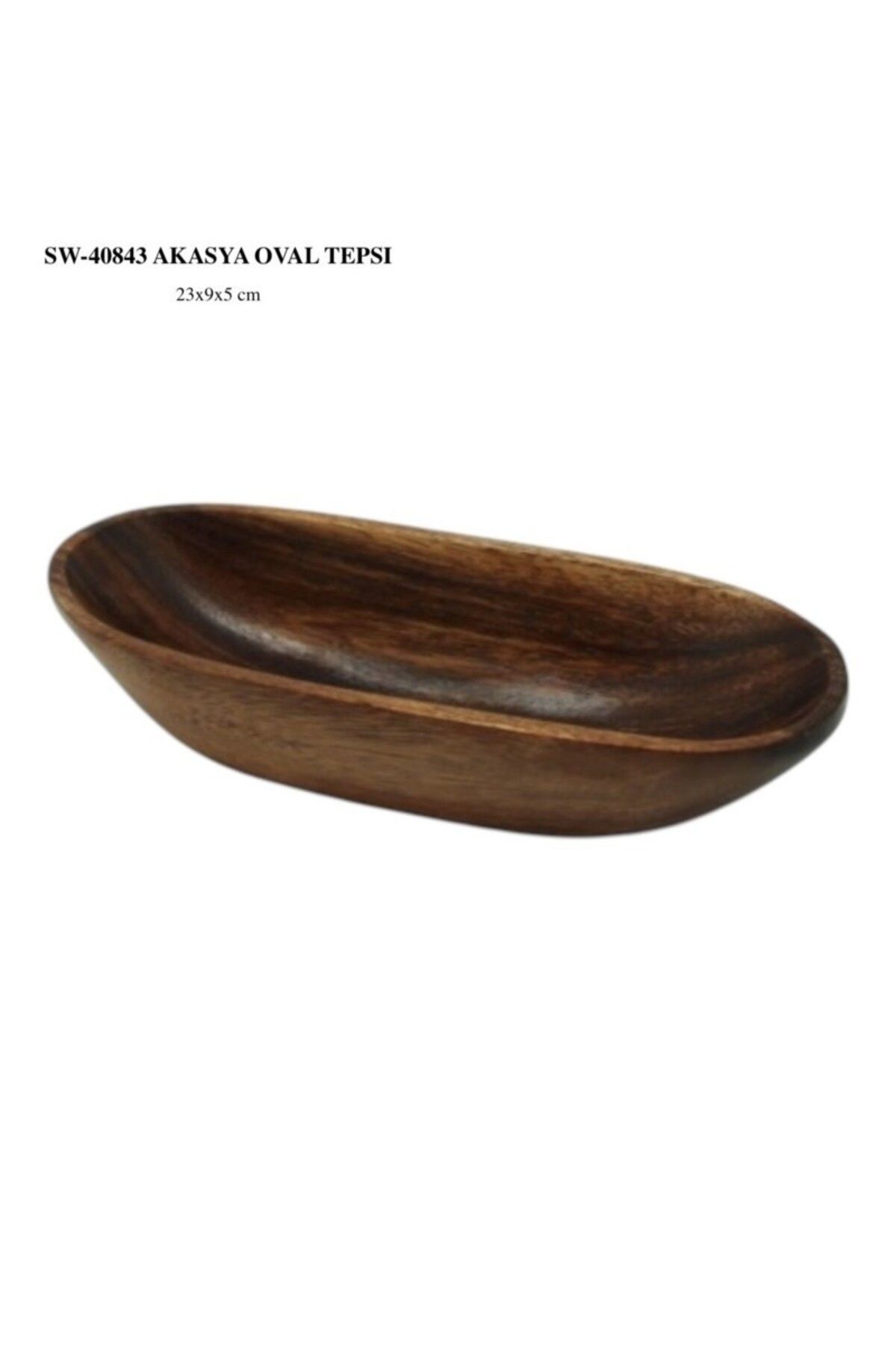 HOMEARTHS Akasya Oval Çerez Tabağı (23X9X5 CM)