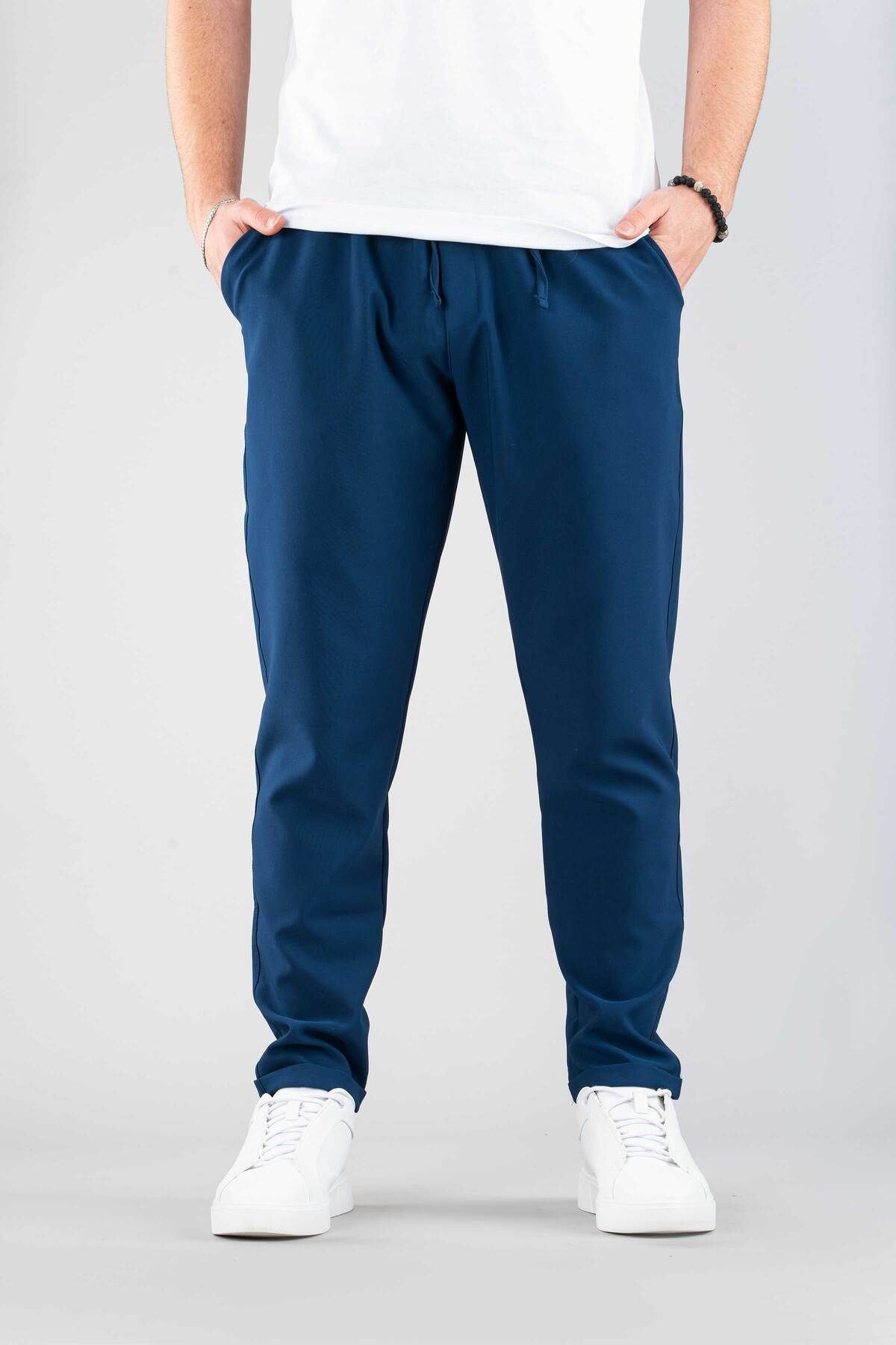bombe Erkek Jogger Pantolon Beli Lastikli İpli Pamuklu Rahat Boyfriend Pantolon
