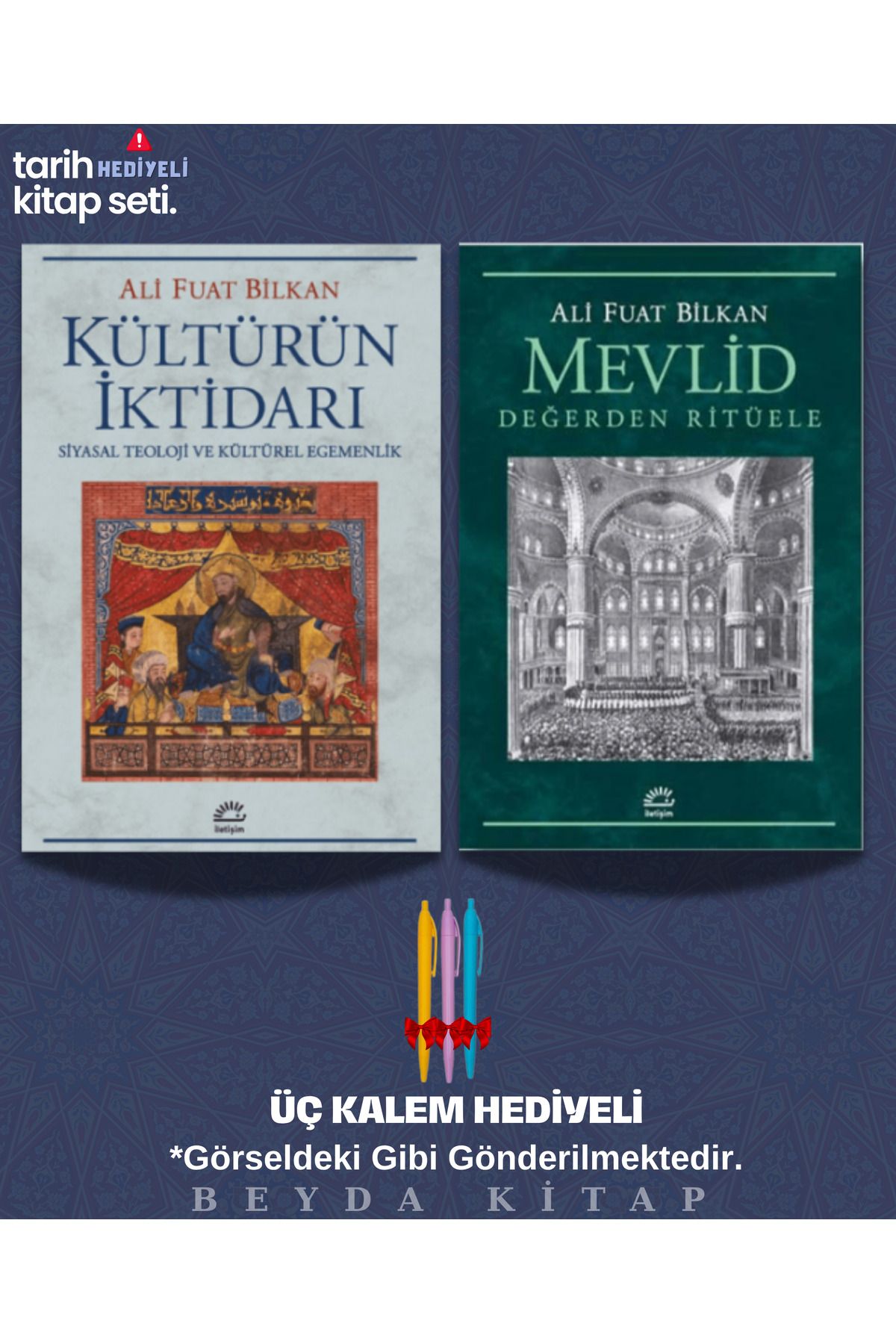 İletişim Yayınları Kültürün İktidarı - Mevlid - Ali Fuat Bilkan - Kitap Seti - Kalem Hediyeli - TRİLTSYV