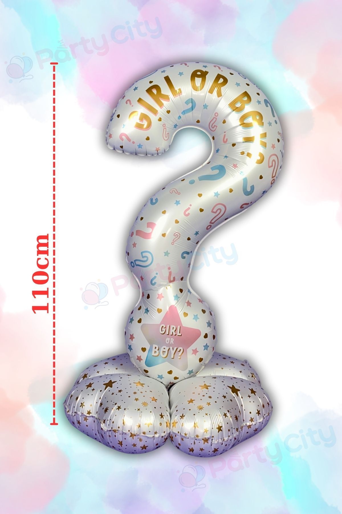 Party City 110 cm Cinsiyet Belirleme Folyo Balon – Girl or Boy? Parti Süsü!