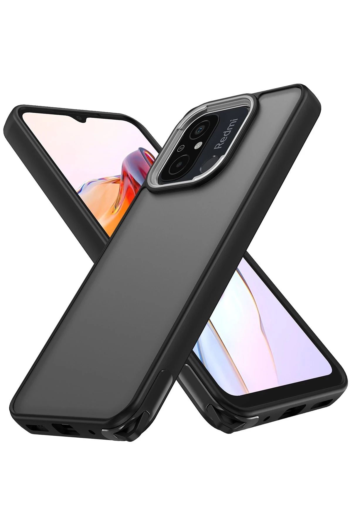 NewFace Xiaomi Redmi 12C Kılıf Elegant Kapak - Siyah NRMSA