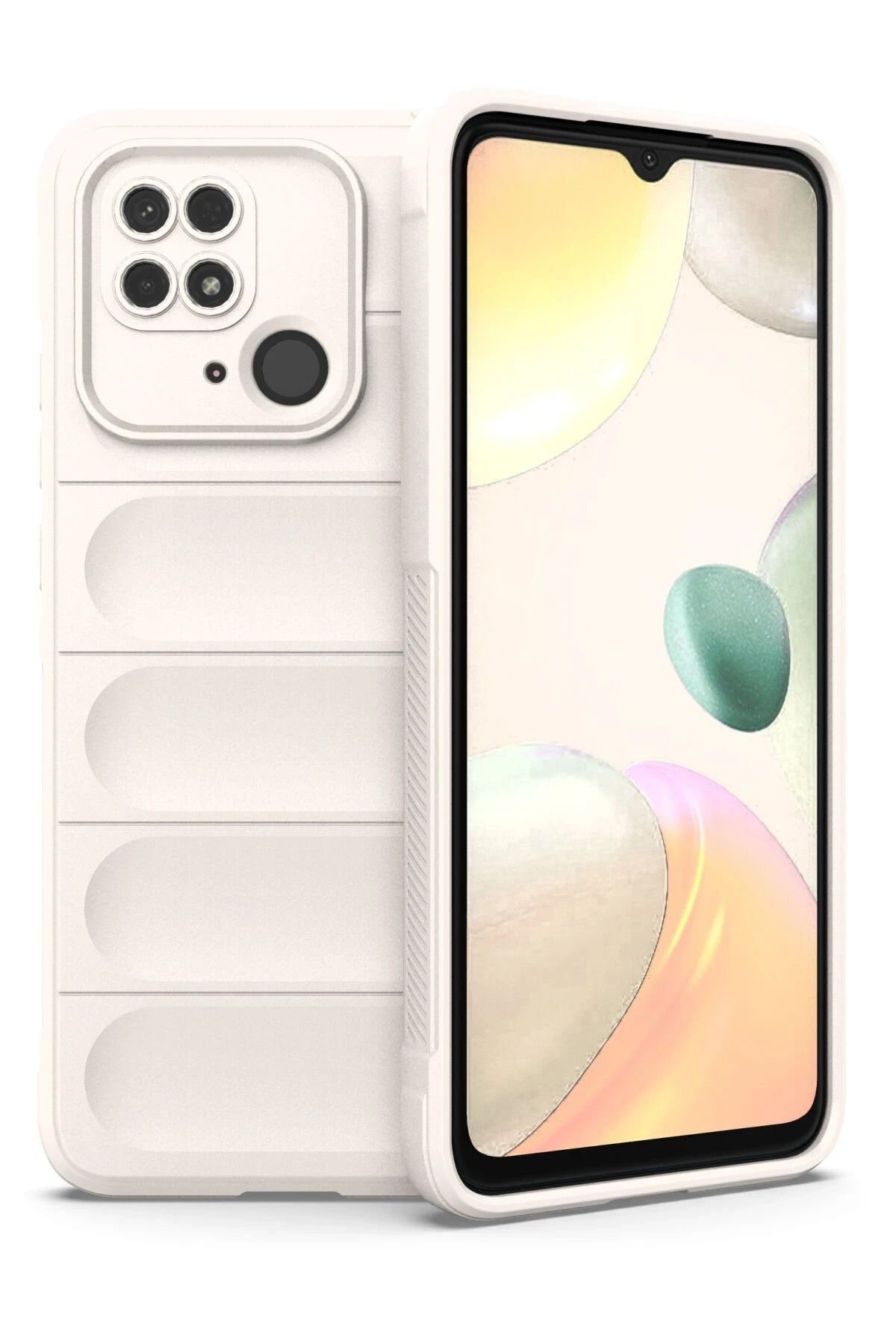 NewFace Xiaomi Redmi 10C Uyumlu Kılıf Optimum Silikon - Krem JOJUA