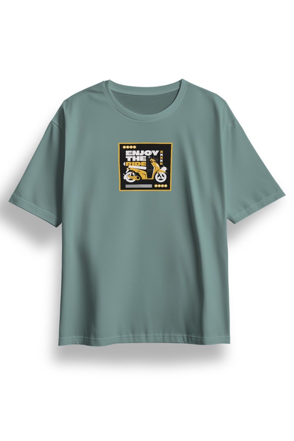 LUMARTA Oversize Enjoy The Ride Baskılı Tshirt
