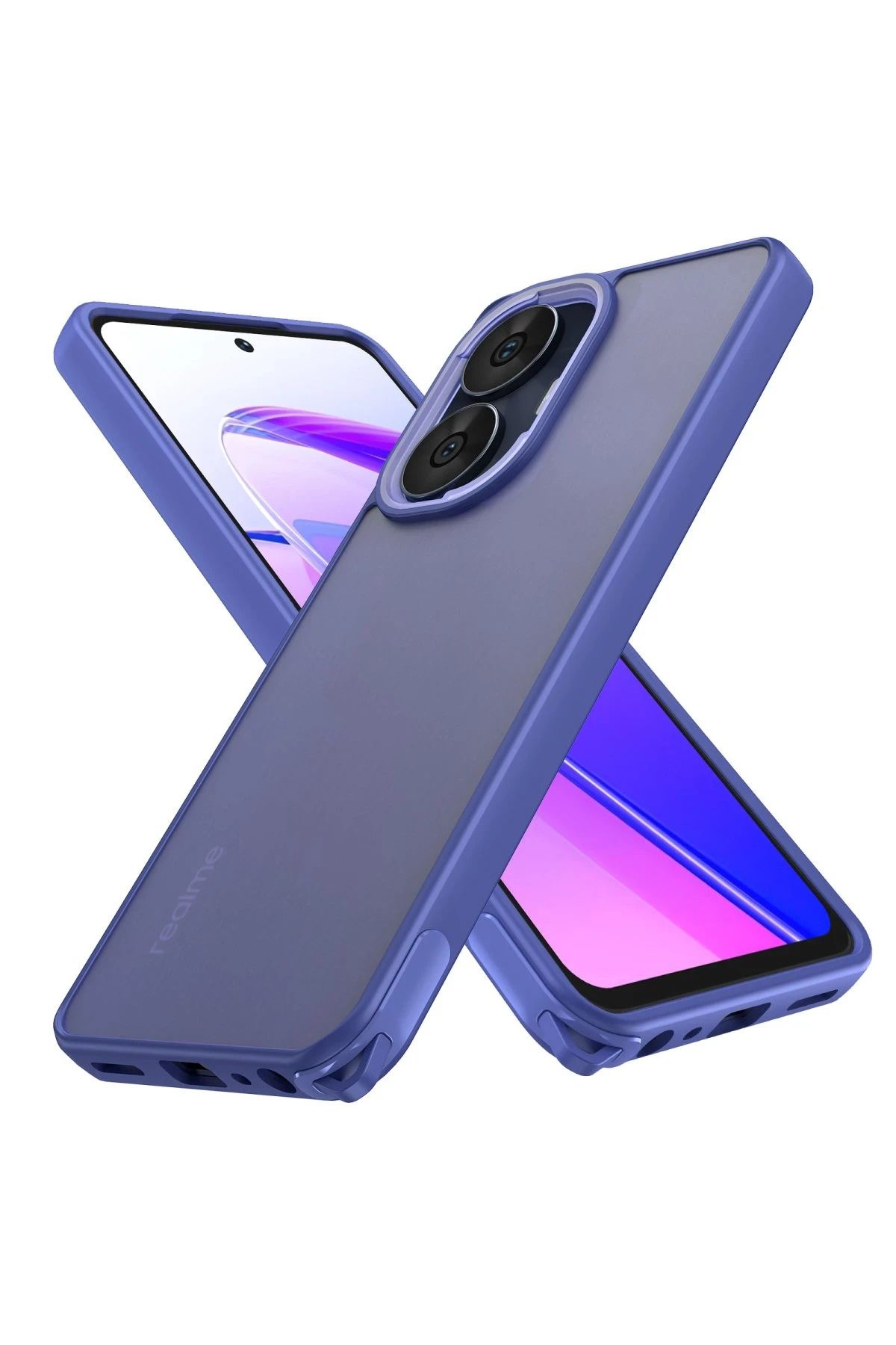 NewFace Realme C55 Kılıf Elegant Kapak - Açık Mavi YNSMR