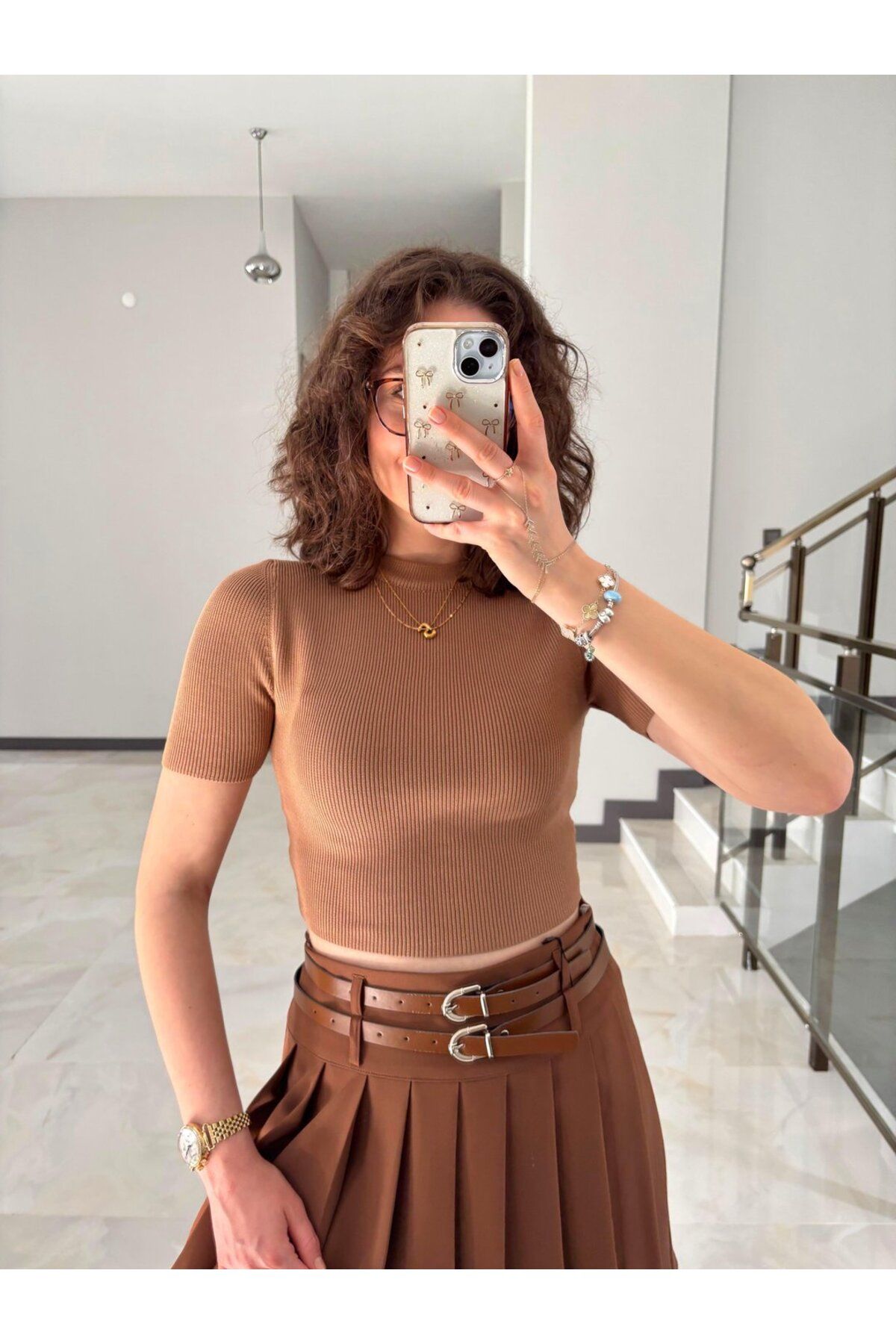 Sude Kızanlıklı MD Marka Model Kısa Kollu Triko