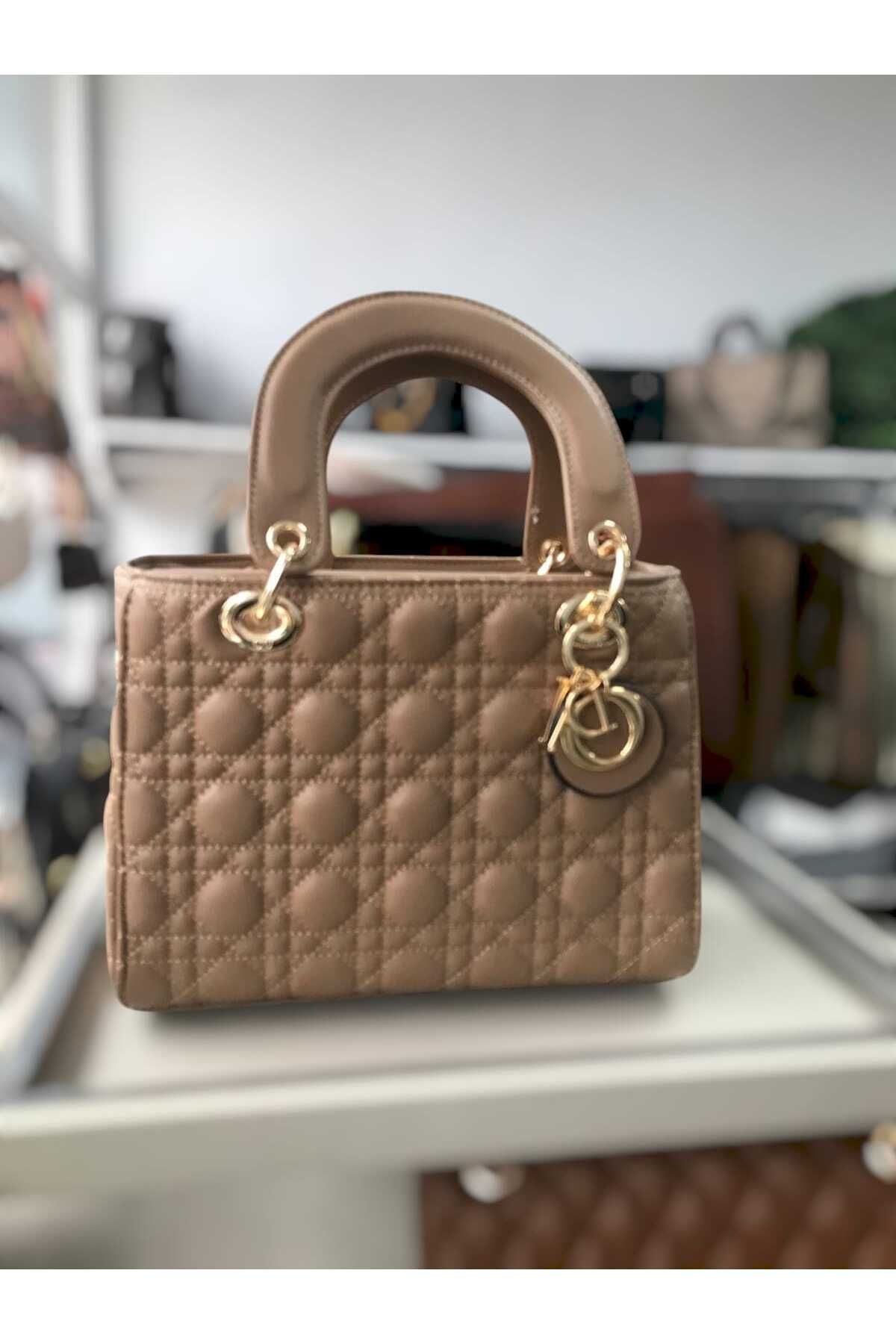 Zihni Leatherwork Kadın Krem Kabartmalı El Çantası