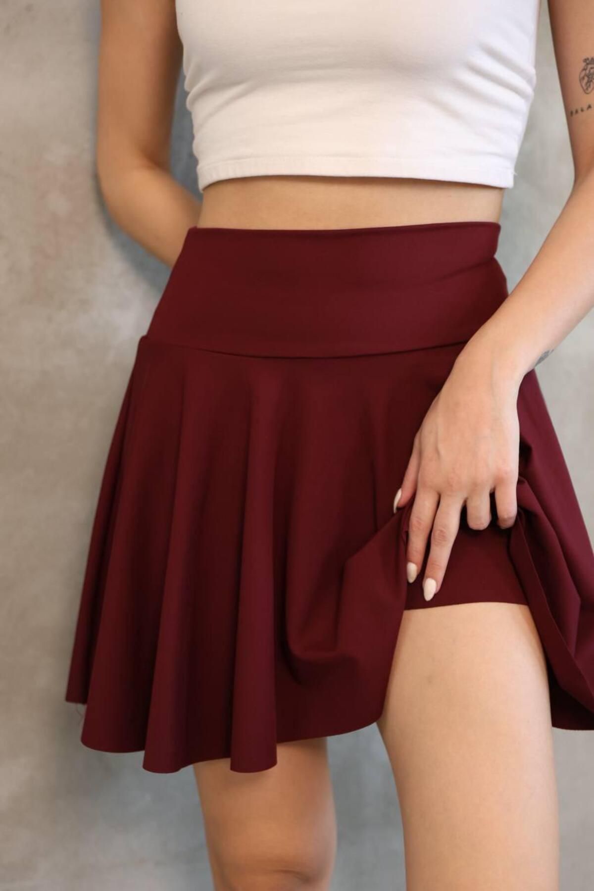 QBZ KLOŞ ŞORT ETEK FULL LİKRALI