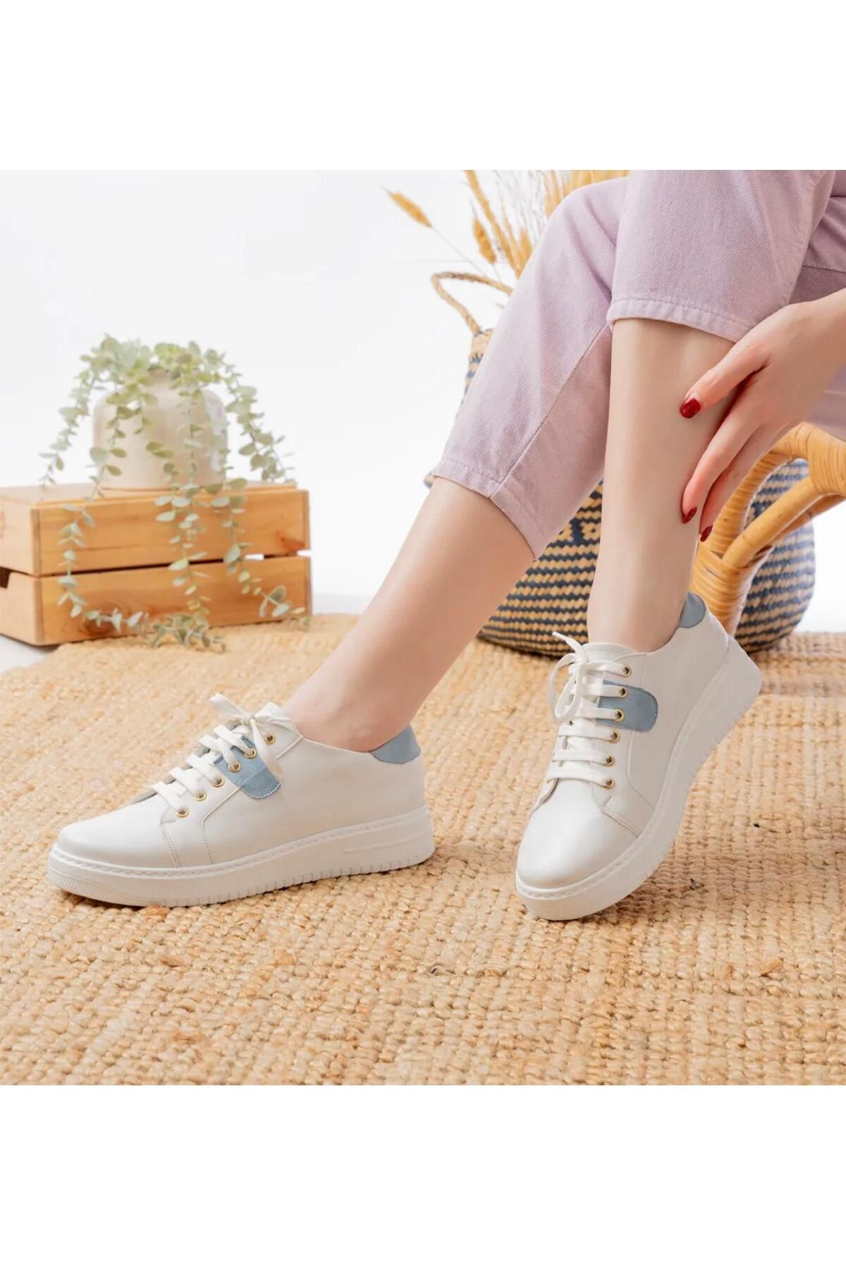 MODA27 Kadın Bilan Mavi Spor Ayakkabı