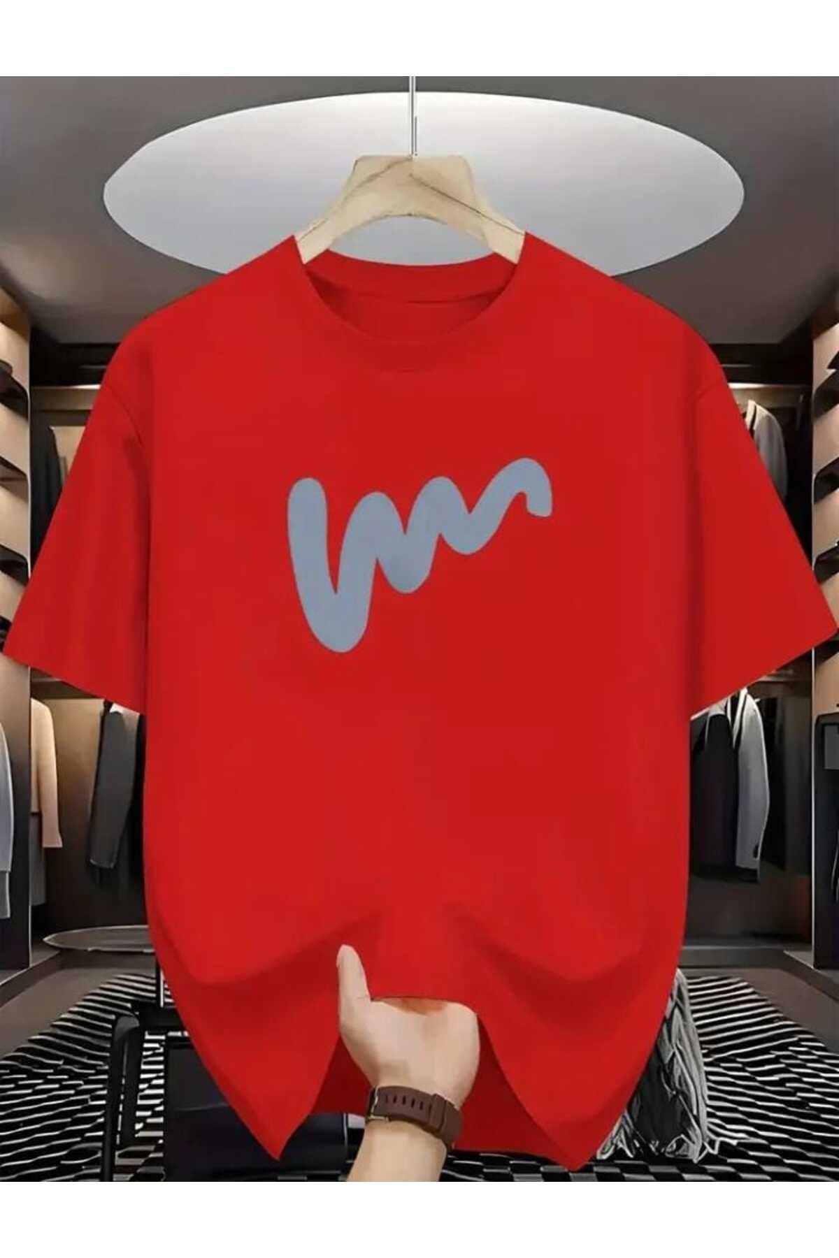 TekTarzz Unisex Harf Baskılı Tasarım Tshirt