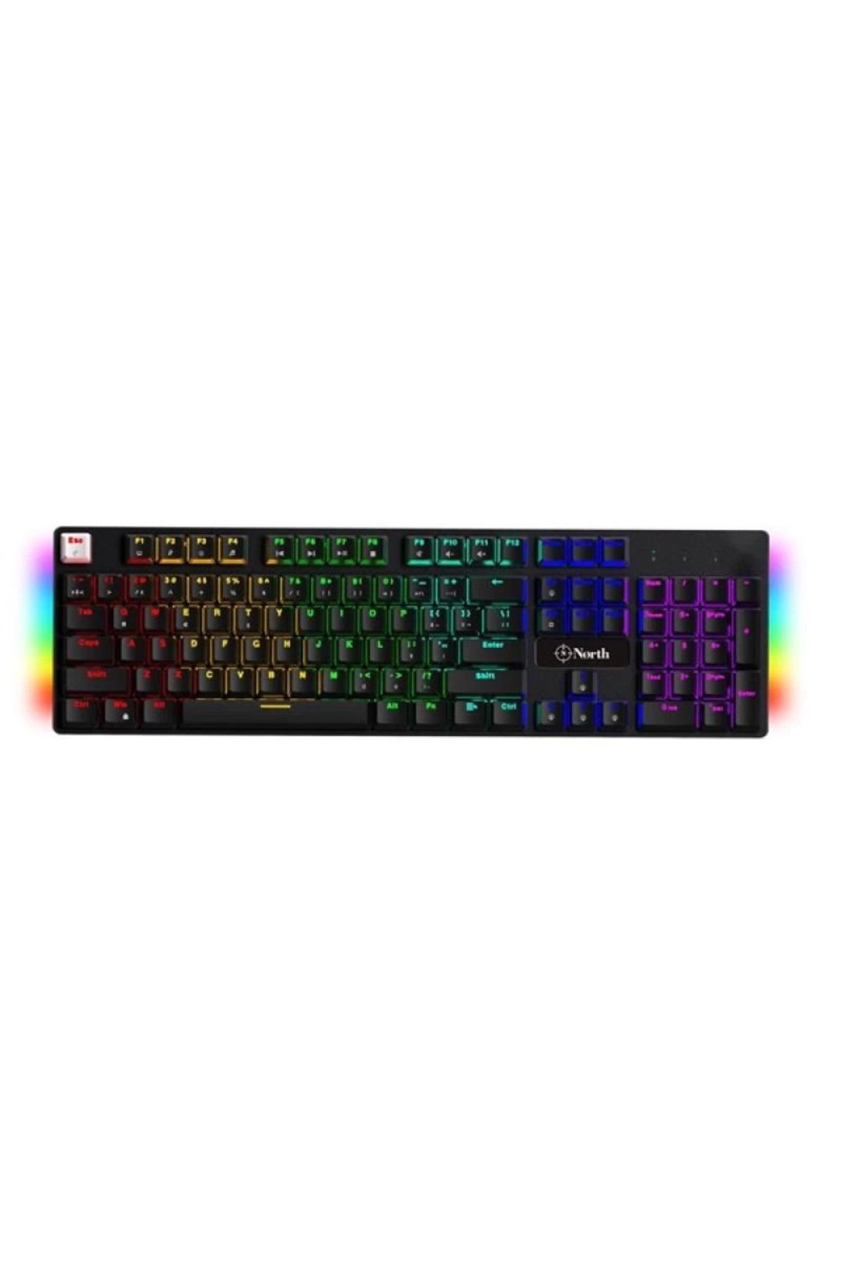 hayalimsah NORTH Shield Q Trk RGB Led / Mekanik Mavi Switch Siyah Gaming Klavye
