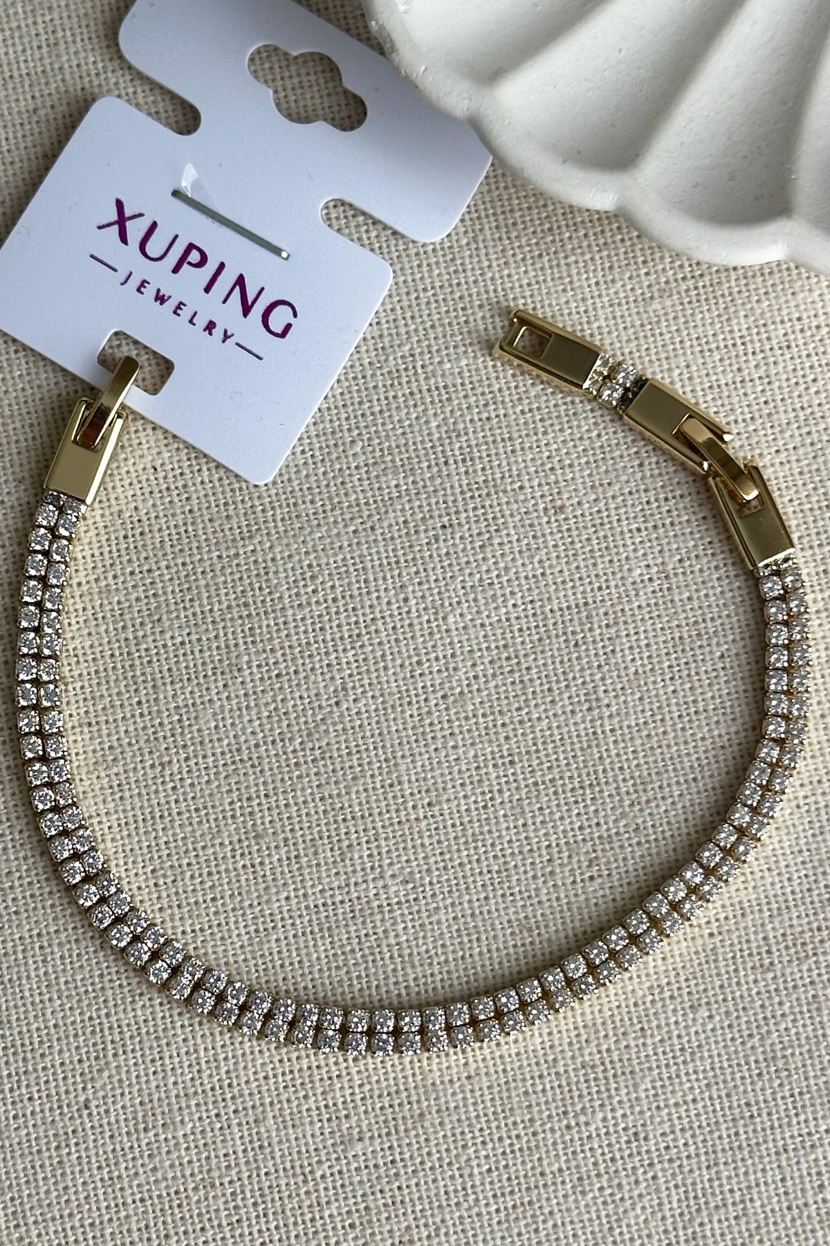 Modacaprea Xuping 14K 17+2 cm İkili Su Yolu Kadın Bileklik Kadın Karamaz Bileklik Xuping Bileklik