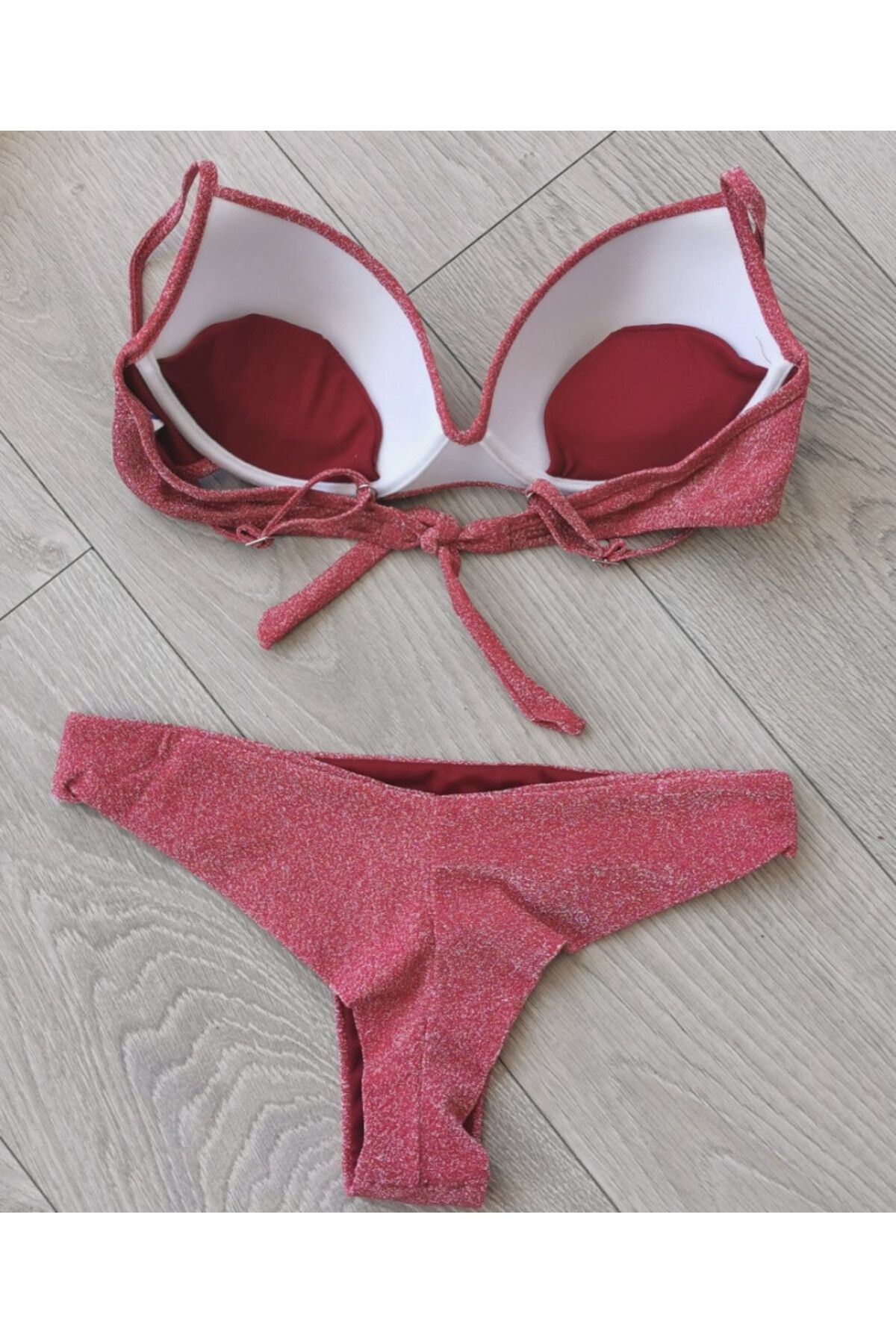 FashionForYou-Shimming Beauty Red Two-Piece Swimsuit, 3XL 5
