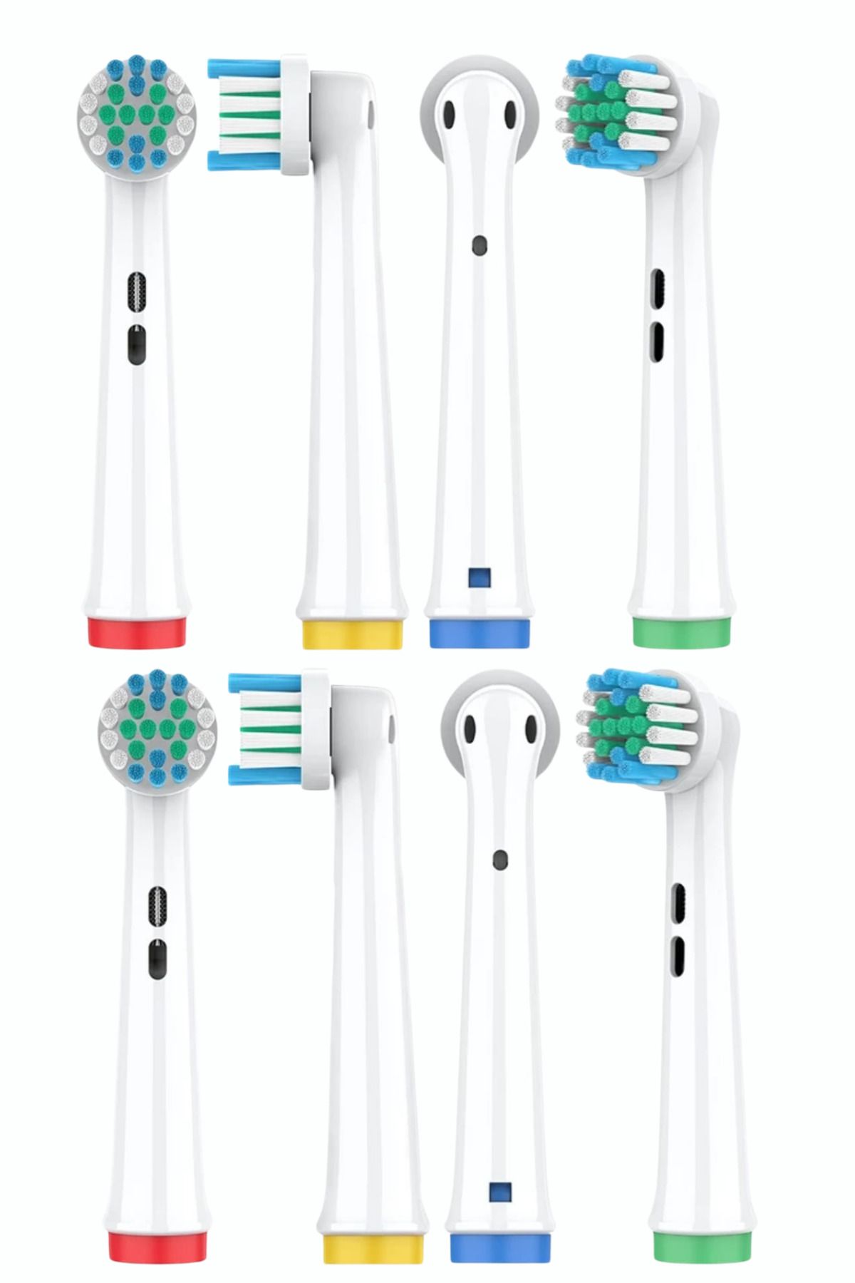 Toocare Oral B Braun Kiwi Ile Uyumlu Elektrikli Yedek Diş Fırçası Başlıkları 8 Adet Yedek Başlık