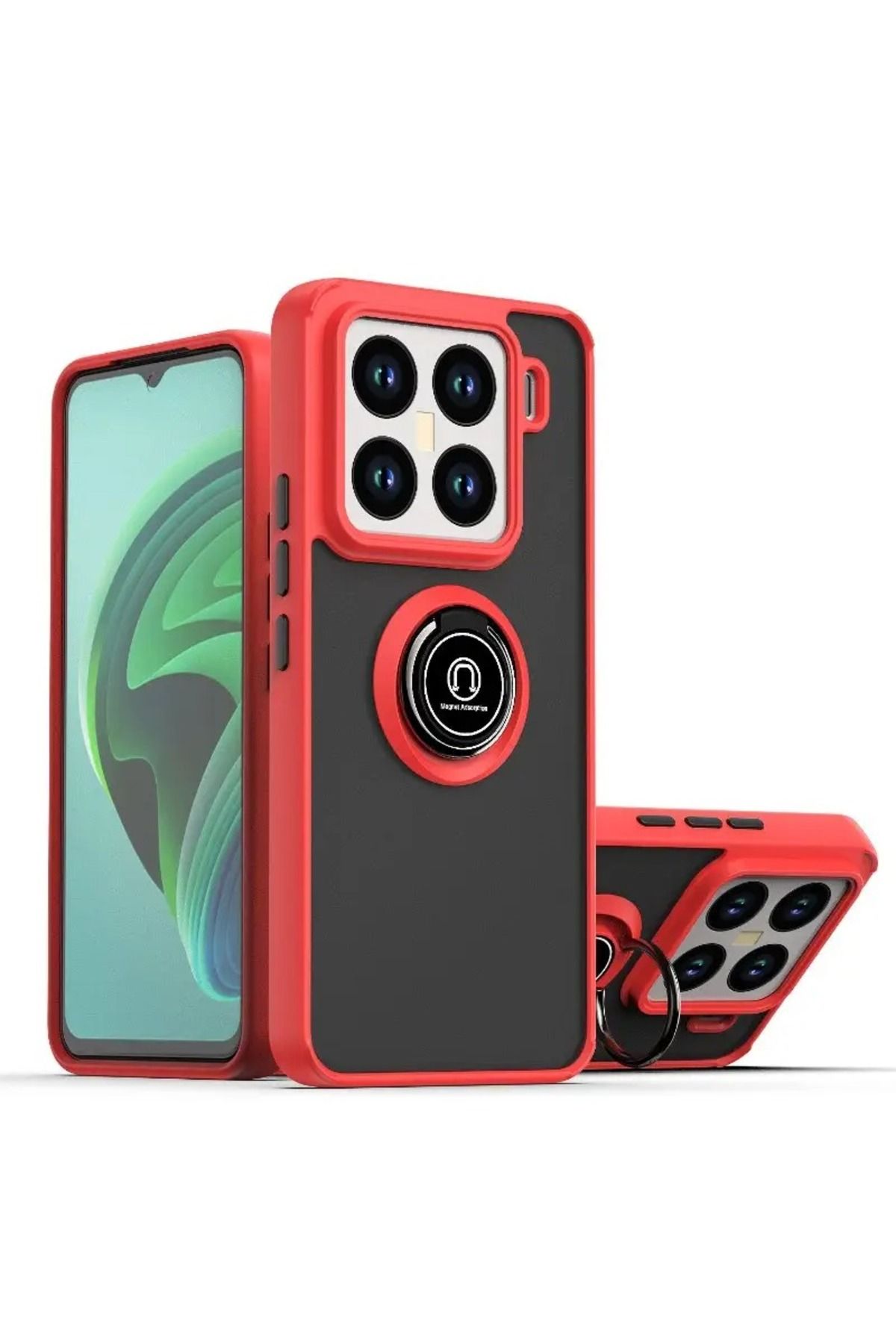 NANOSPACE Xiaomi Mi 15 İle Uyumlıu Kılıf Montreal Yüzüklü Silikon Kapak