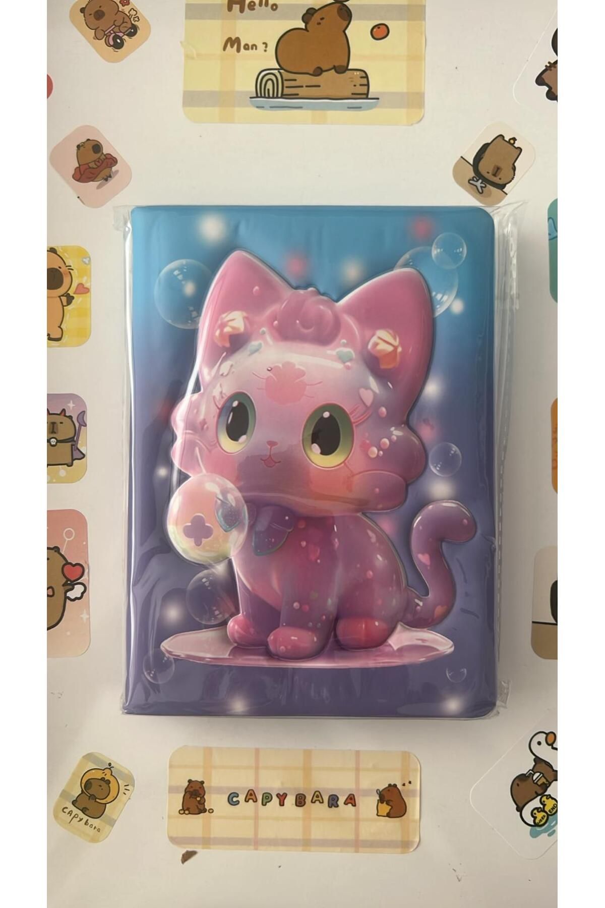 Micro 3D Kabartmalı Sevimli Kedi Defter 1 Adet