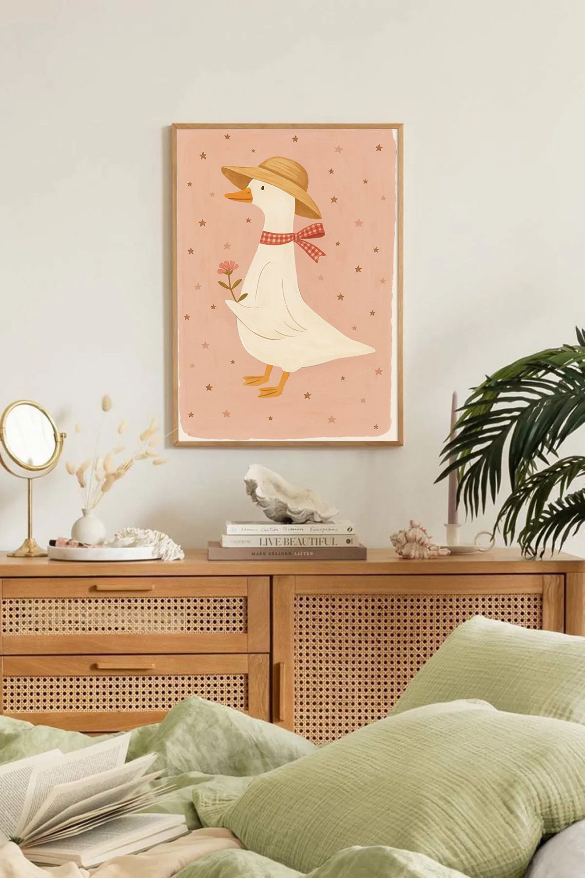 Dekorsiahome Tek Parça Ahşap Çerçeveli Oturma Odası Salon Mutfak Tablo TK0314