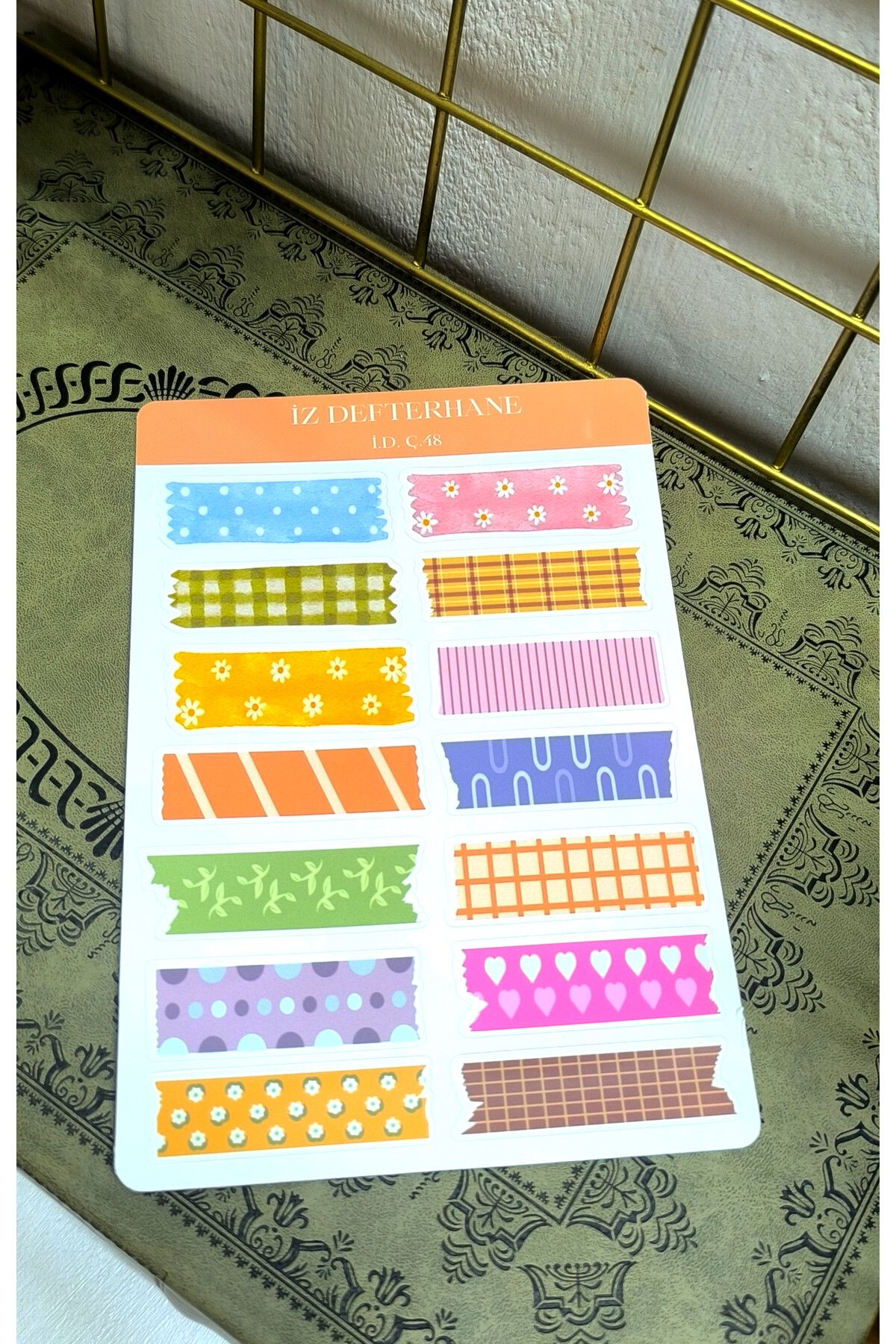 İZ DEFTERHANE Bant Detaylı Çıkartma Sticker (Defter ajanda ve günlük planlayıcılar için uygundur)